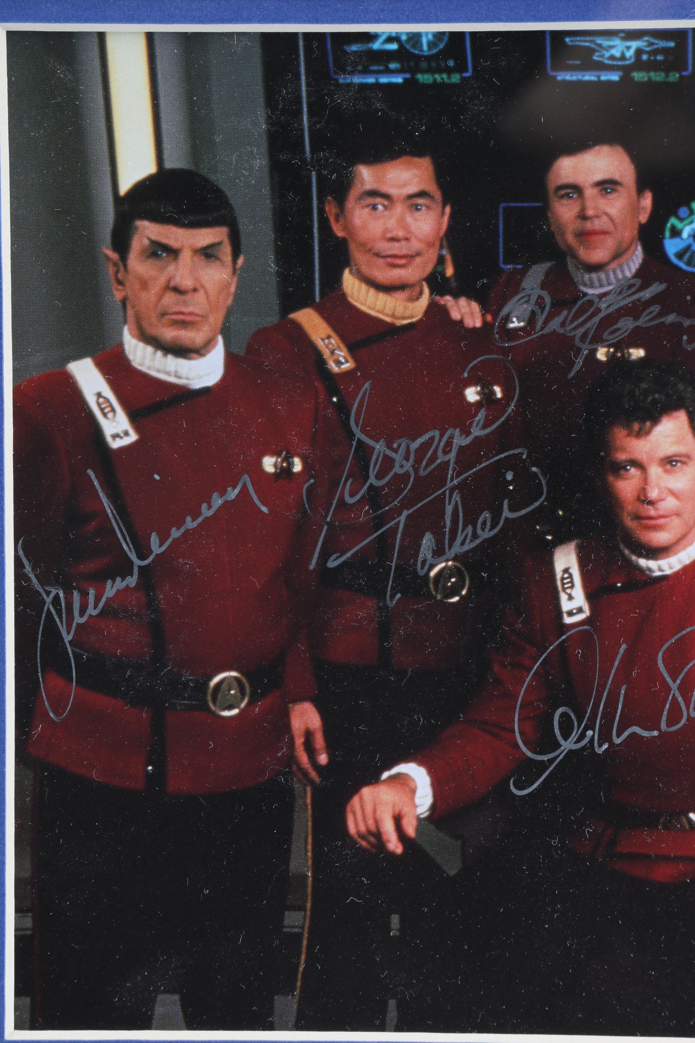 "Star Trek: The Original Series" Signed Cast Photo with Plaque