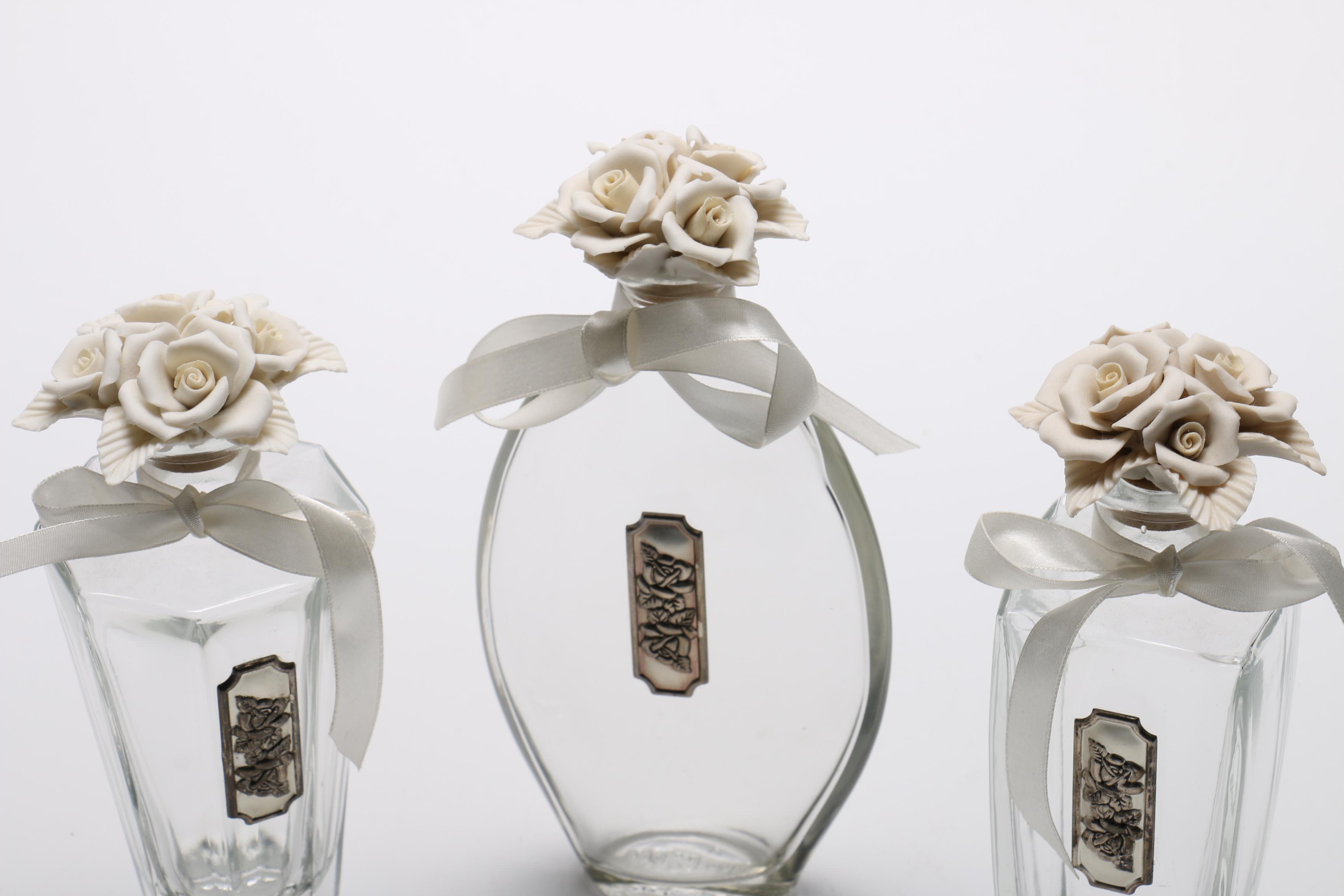 Vintage Kefla Porcelain Stopper Vanity Bottles