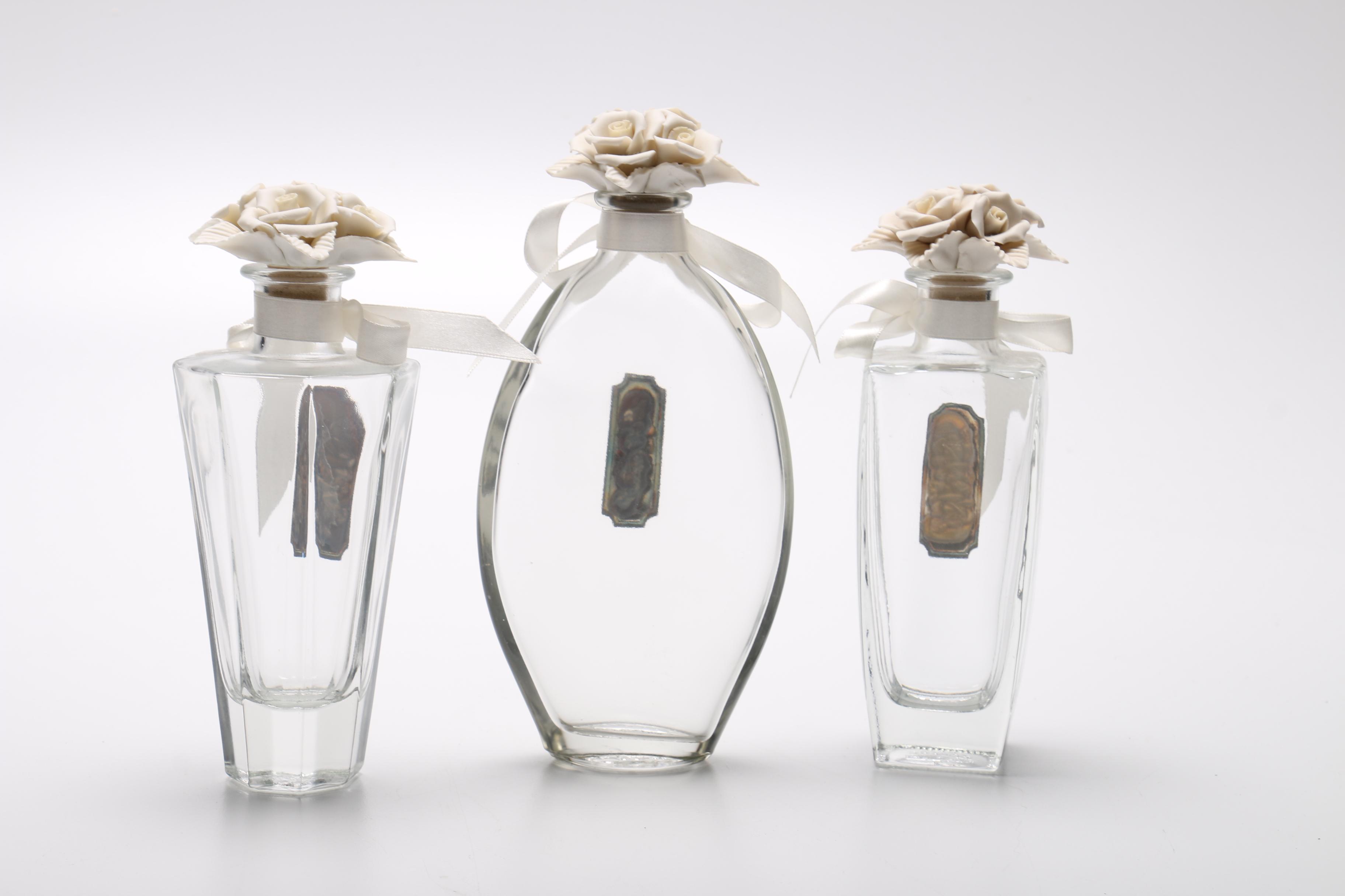 Vintage Kefla Porcelain Stopper Vanity Bottles