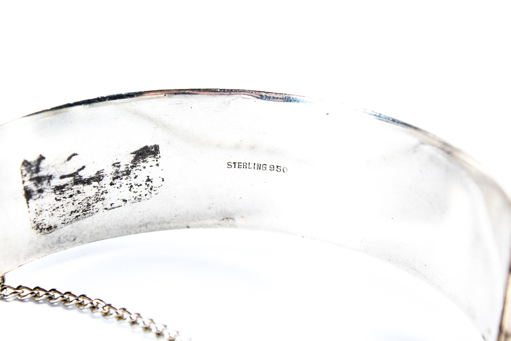 Sterling Silver Hinged Bangle