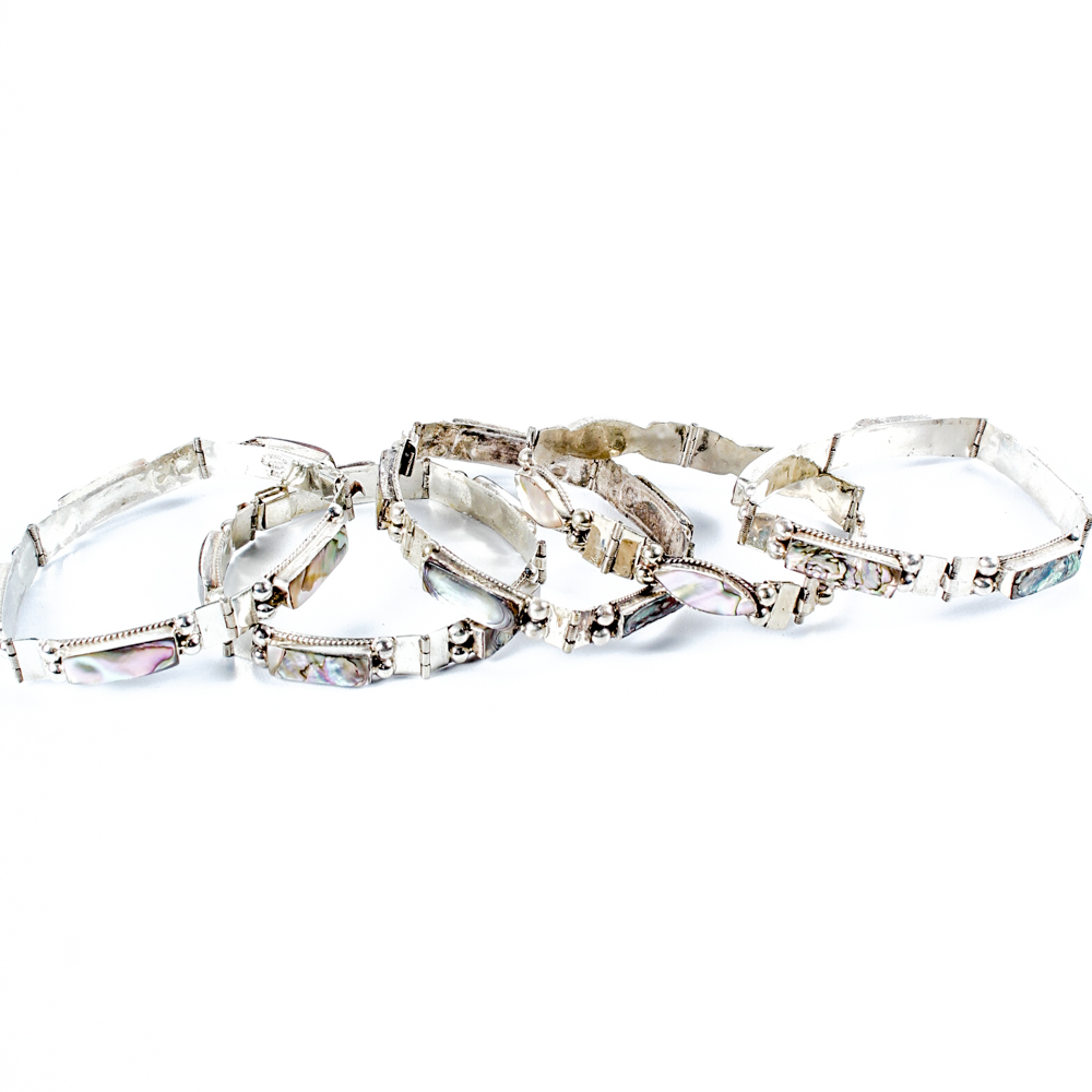 Sterling and Mother of Pearl Bracelets