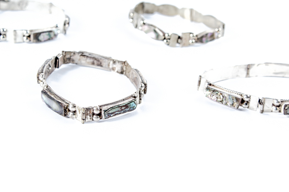 Sterling and Mother of Pearl Bracelets