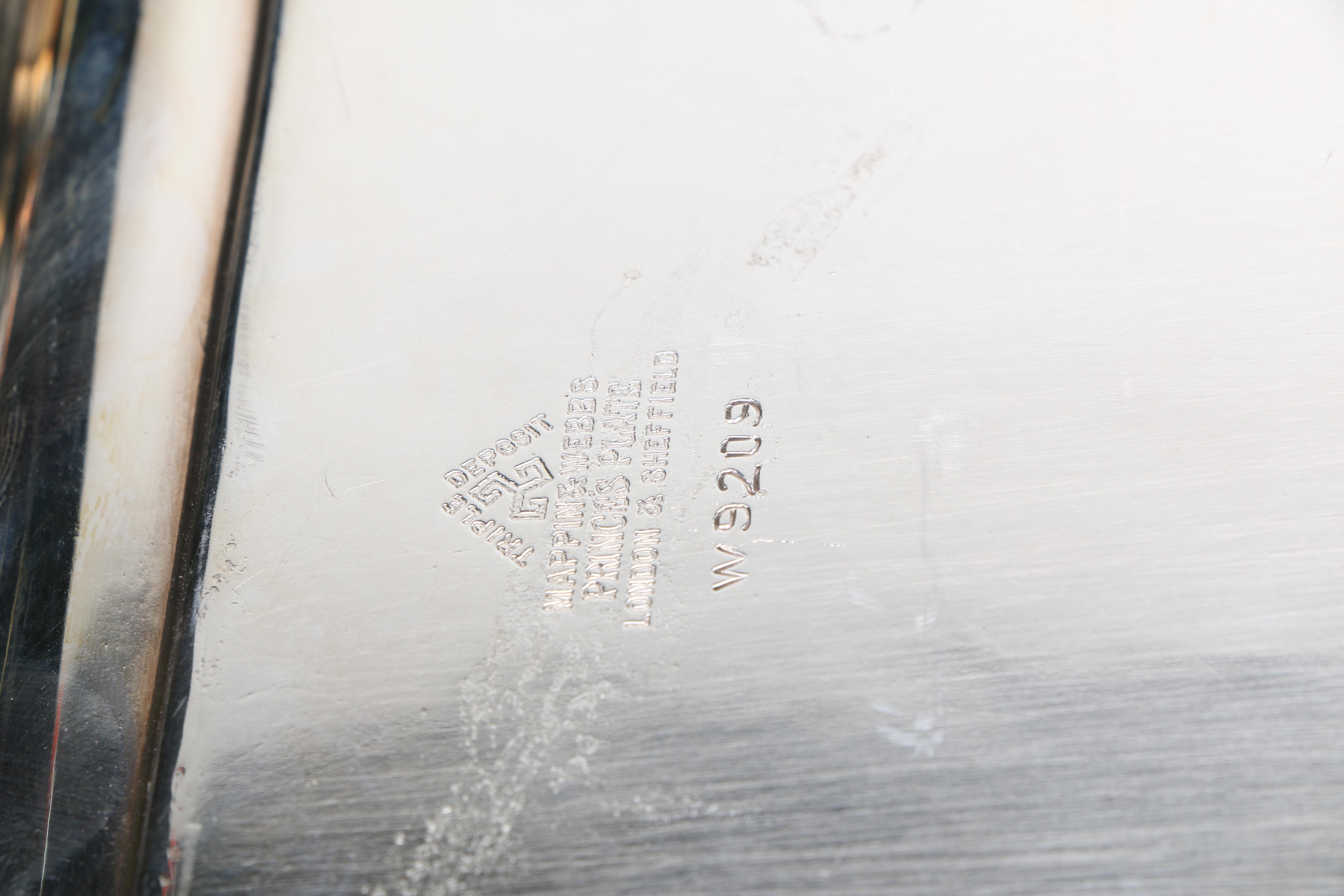 Pair of Large Silver Plate Serving Trays