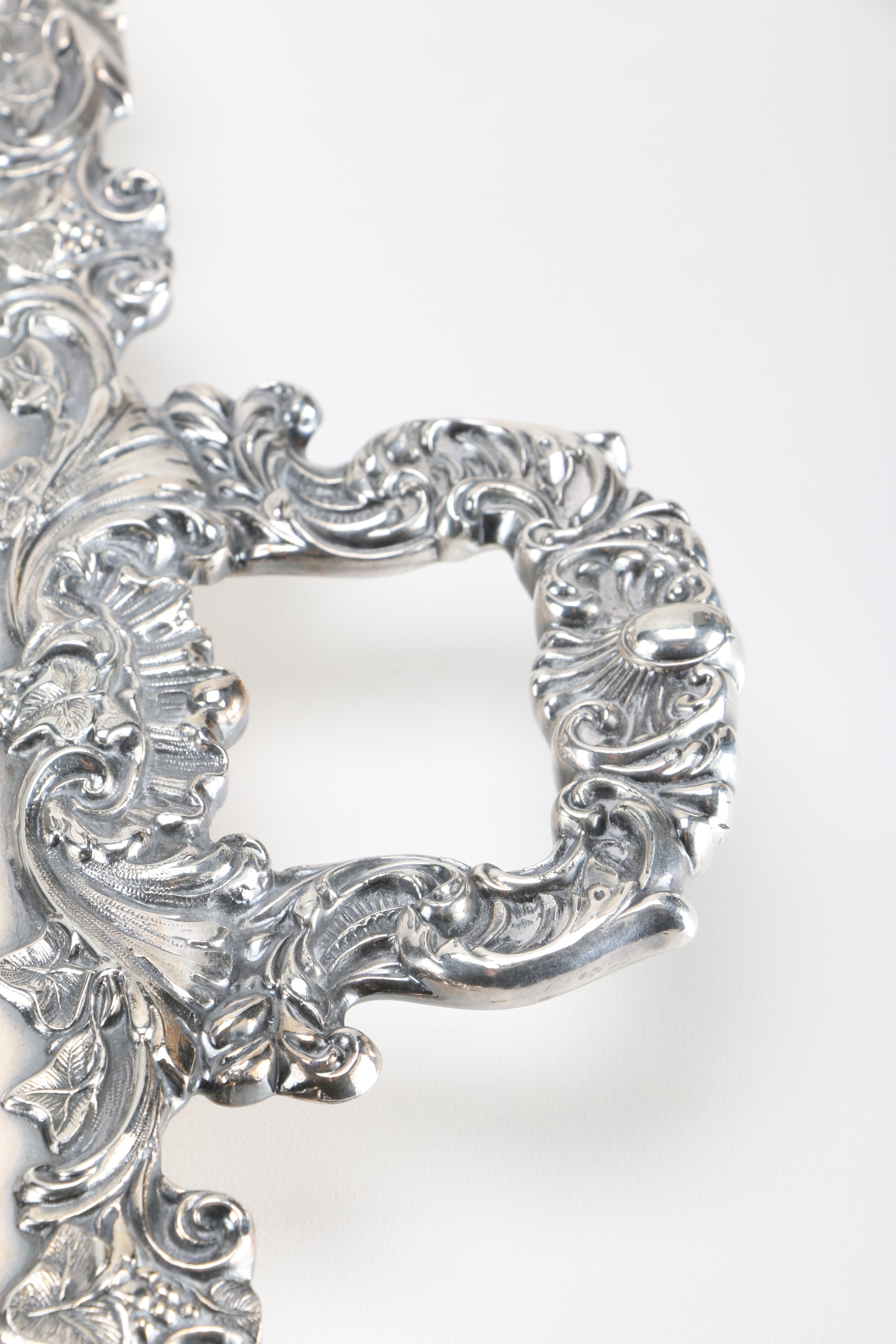 Pair of Large Silver Plate Serving Trays