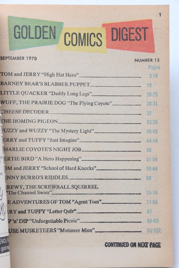 Three Golden Comics Digest