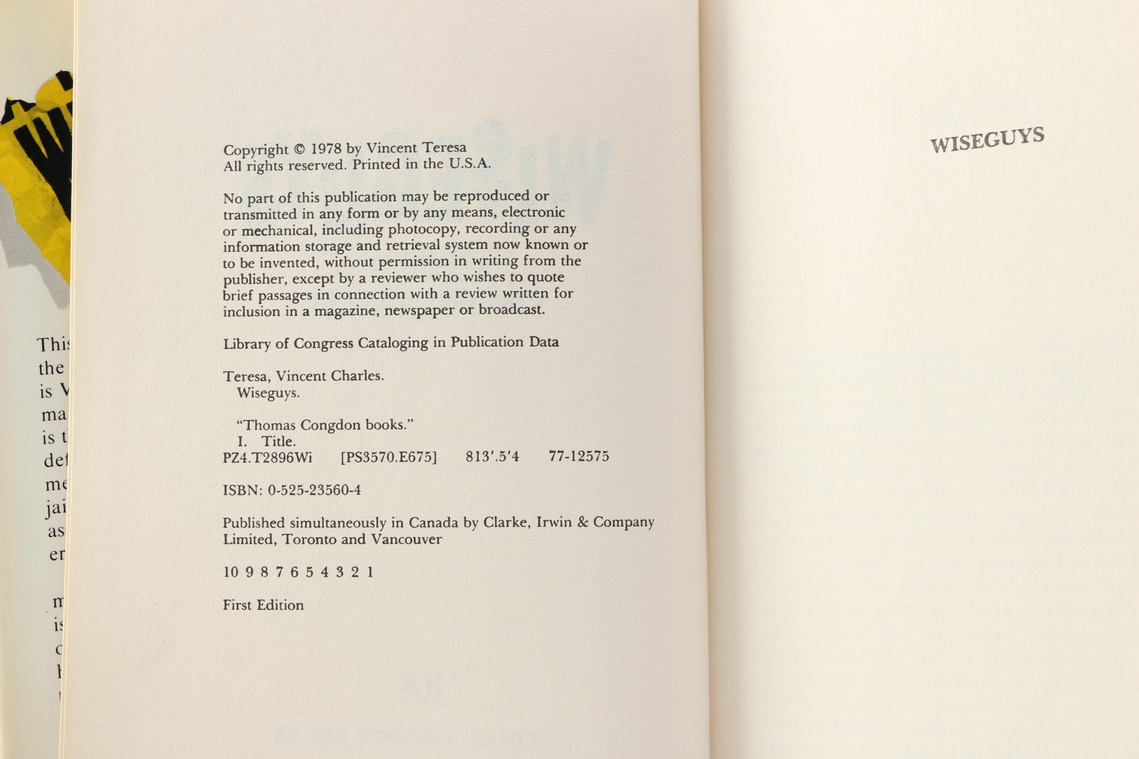 Vintage Books on Organized Crime