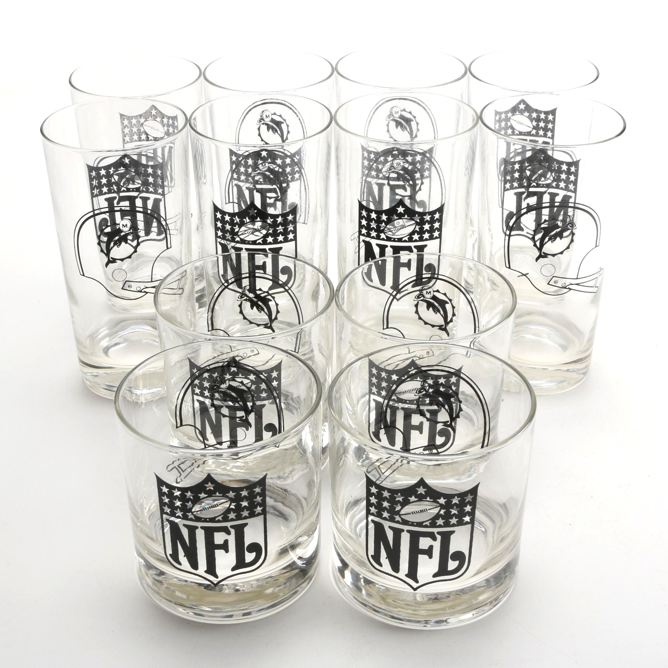 Miami Dolphin Glassware