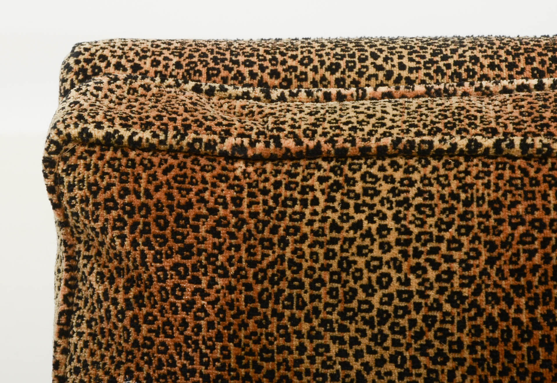 Pair of Leopard Print Upholstered Armless Side Chairs Susan had in Her Studio Dressing Room in Los Angeles