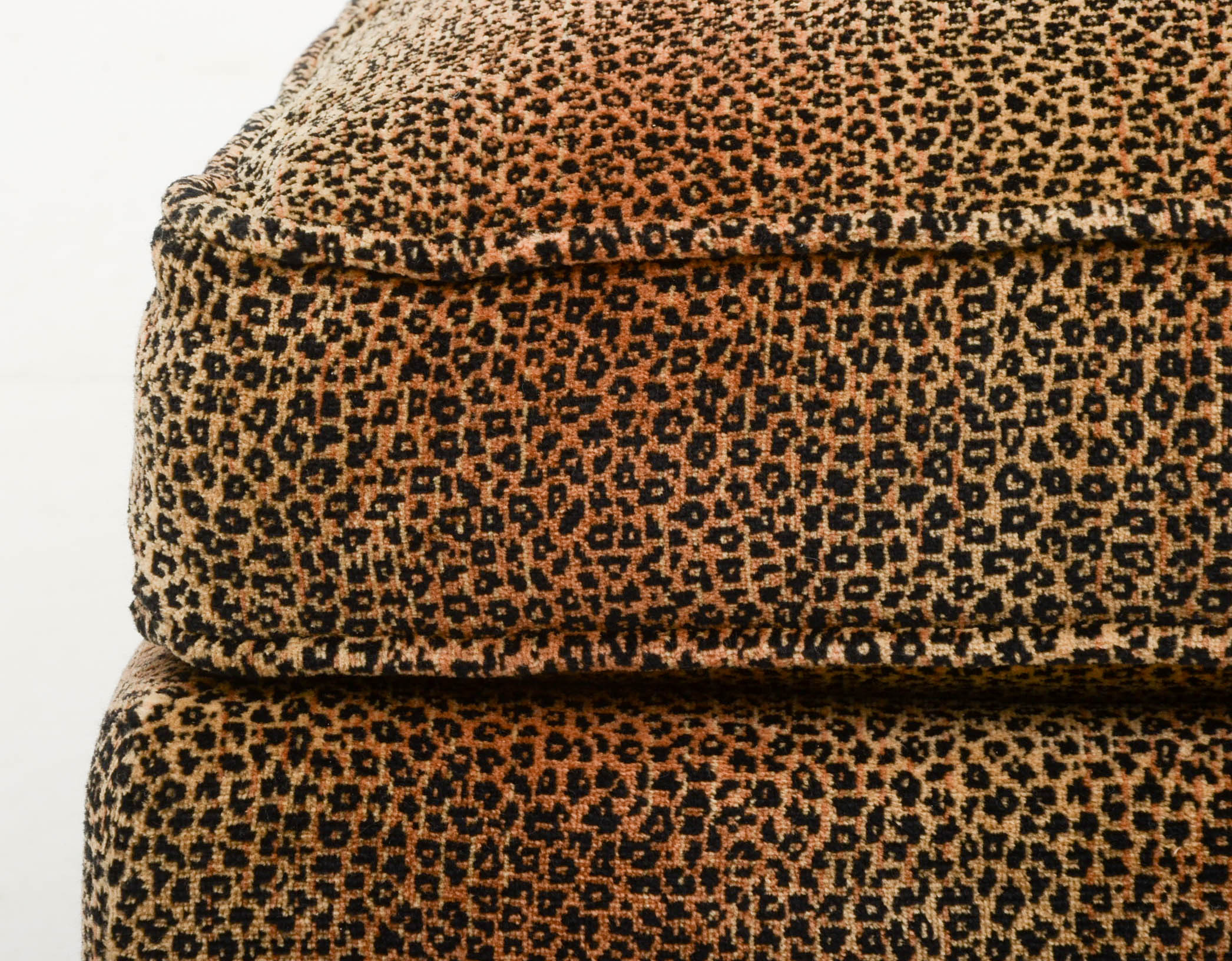 Pair of Leopard Print Upholstered Armless Side Chairs Susan had in Her Studio Dressing Room in Los Angeles