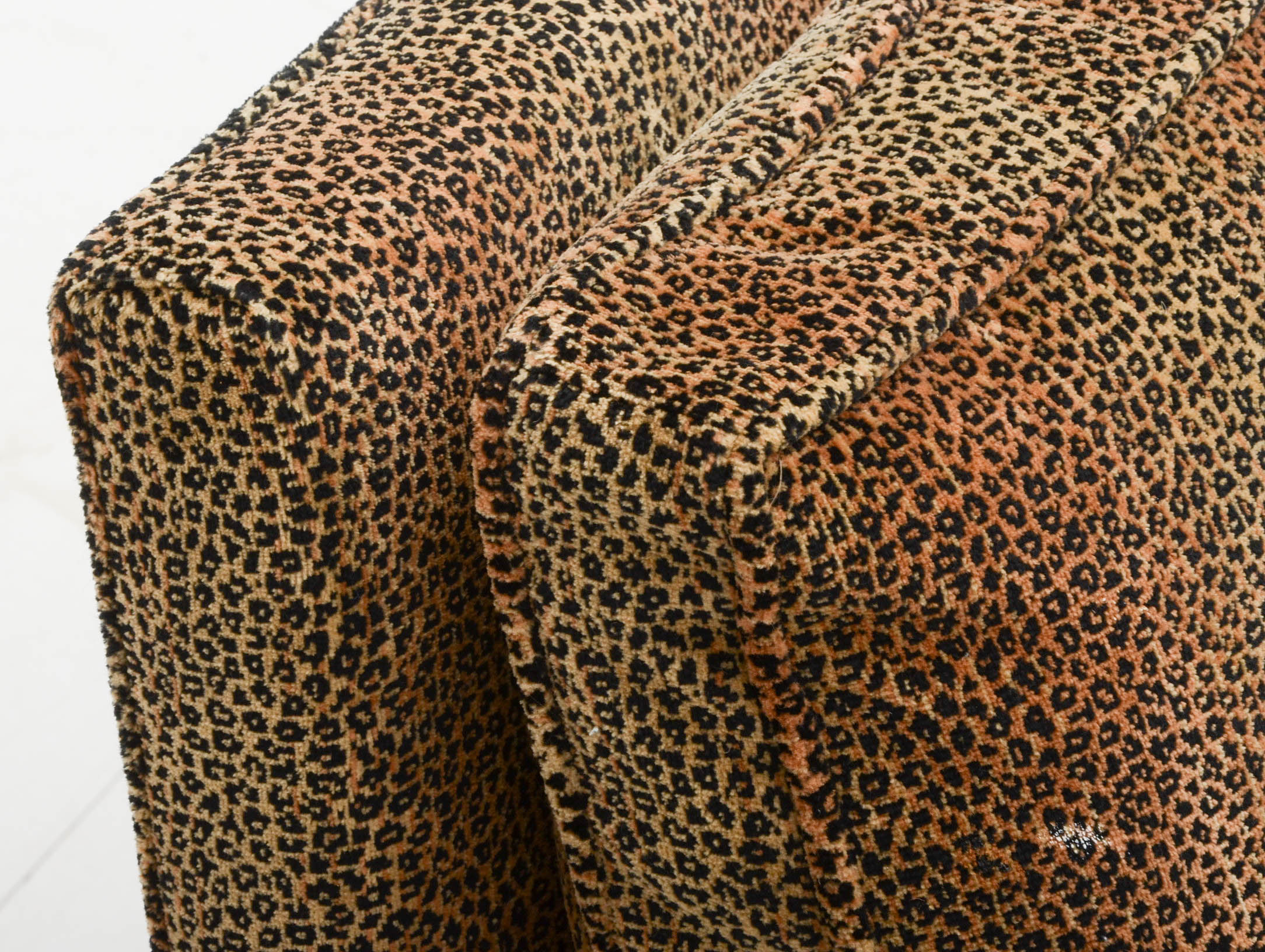 Pair of Leopard Print Upholstered Armless Side Chairs Susan had in Her Studio Dressing Room in Los Angeles