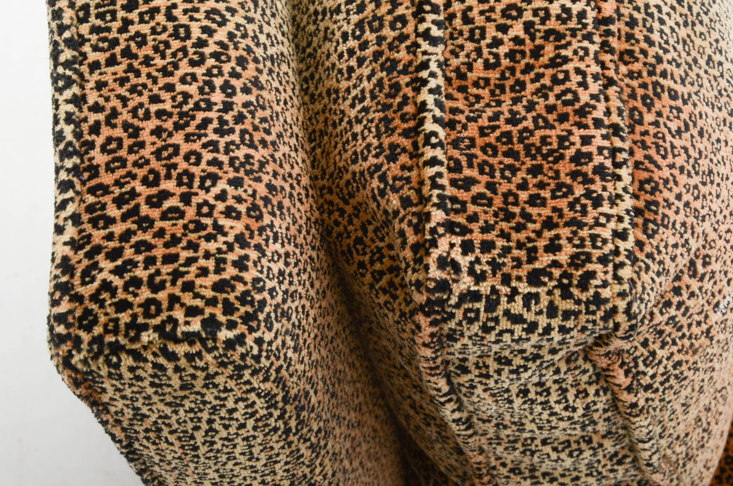 Pair of Leopard Print Upholstered Armless Side Chairs Susan had in Her Studio Dressing Room in Los Angeles