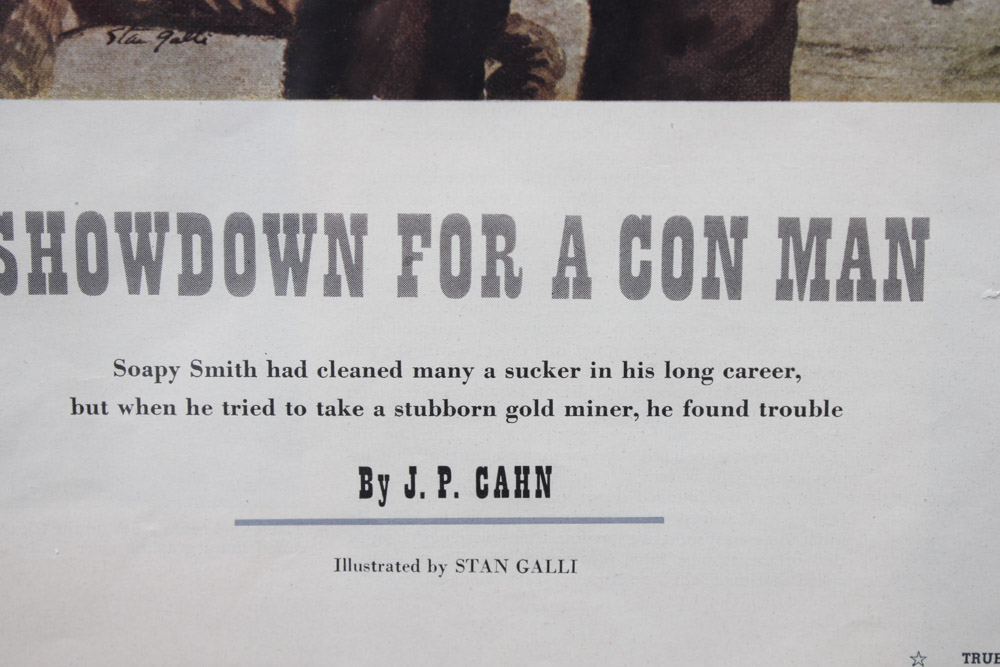 Stan Galli Gouache Painting on Board for "True Magazine"