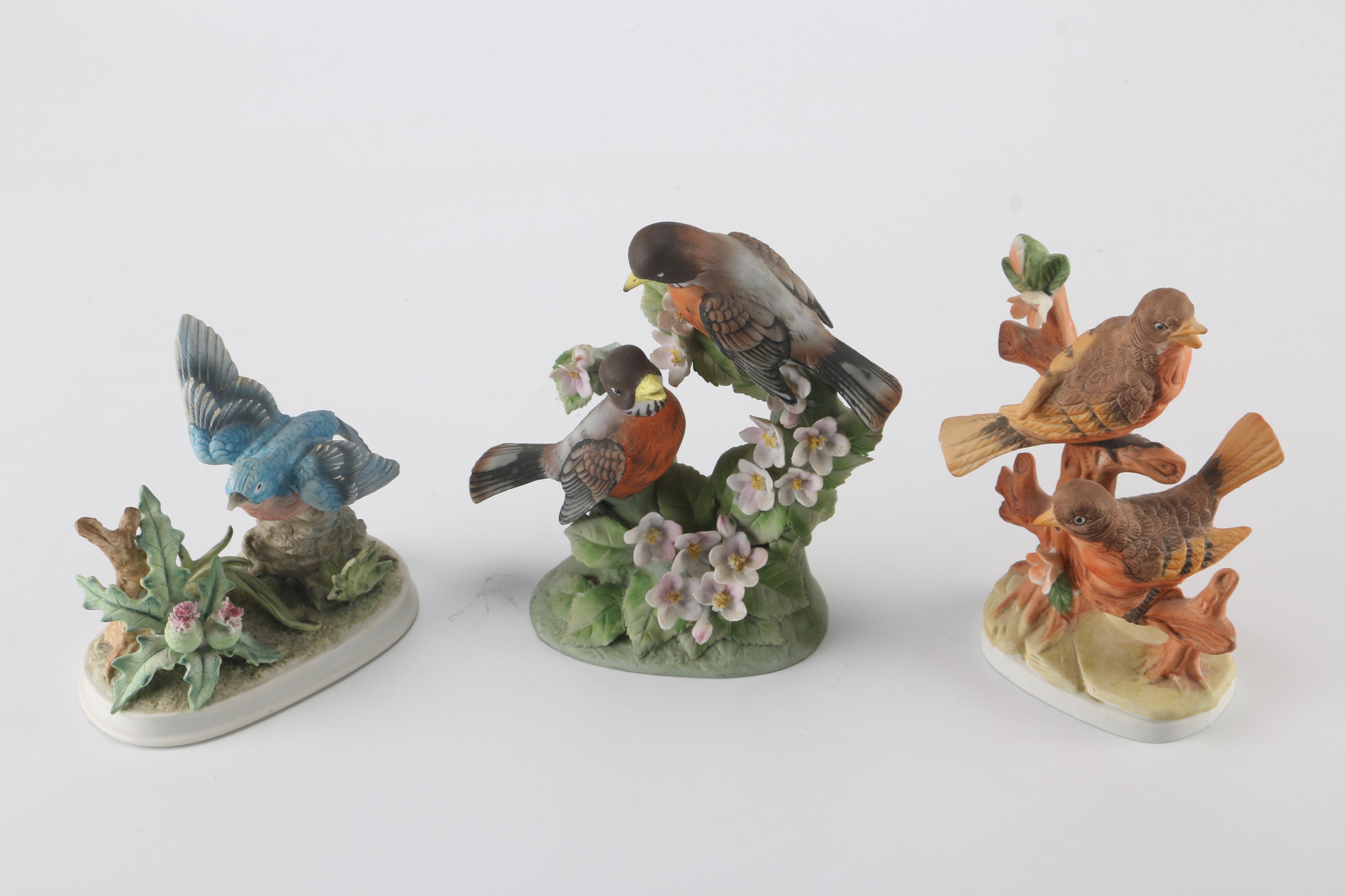 Handcrafted Bird Figurines Includes Lefton