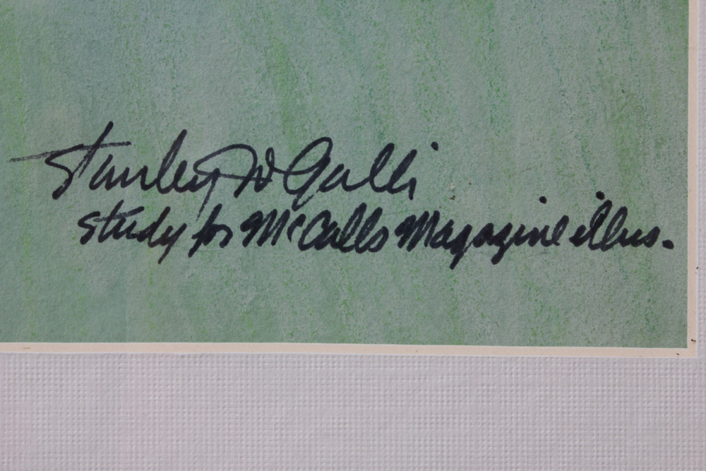 Stan Galli 1963 Gouache Painting on Board for "McCall's Magazine"