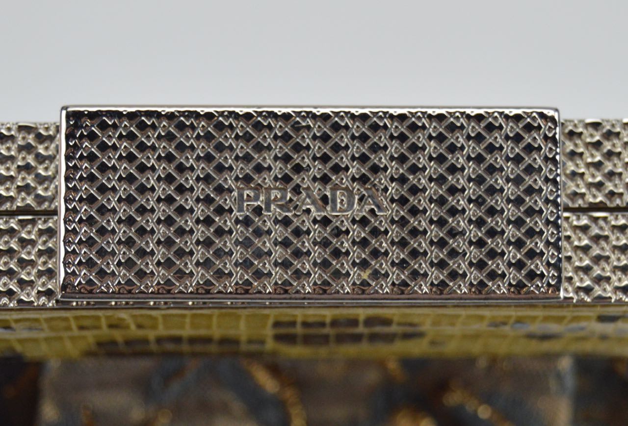 Prada Evening Bag With Snakeskin Accents