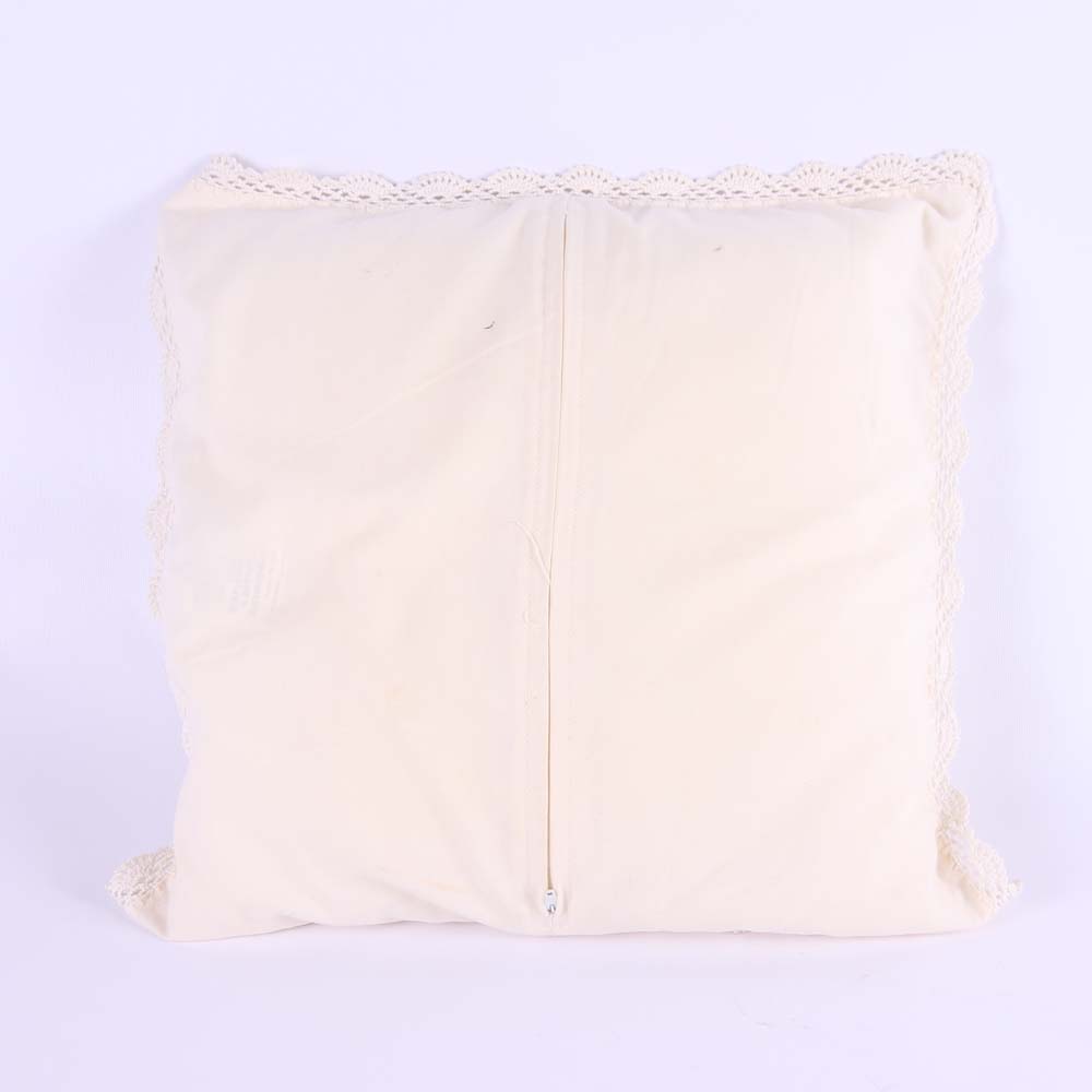 Set of Three Vintage Lace Pillows