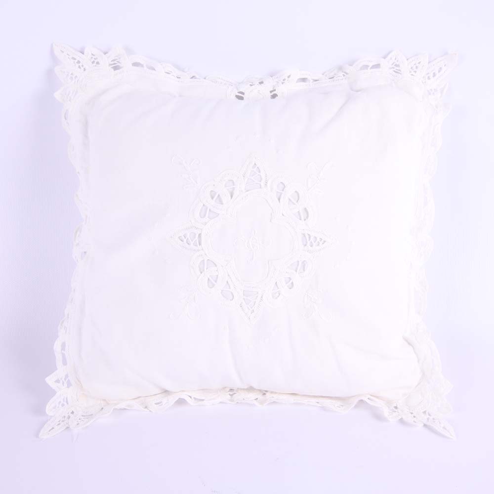 Set of Three Vintage Lace Pillows