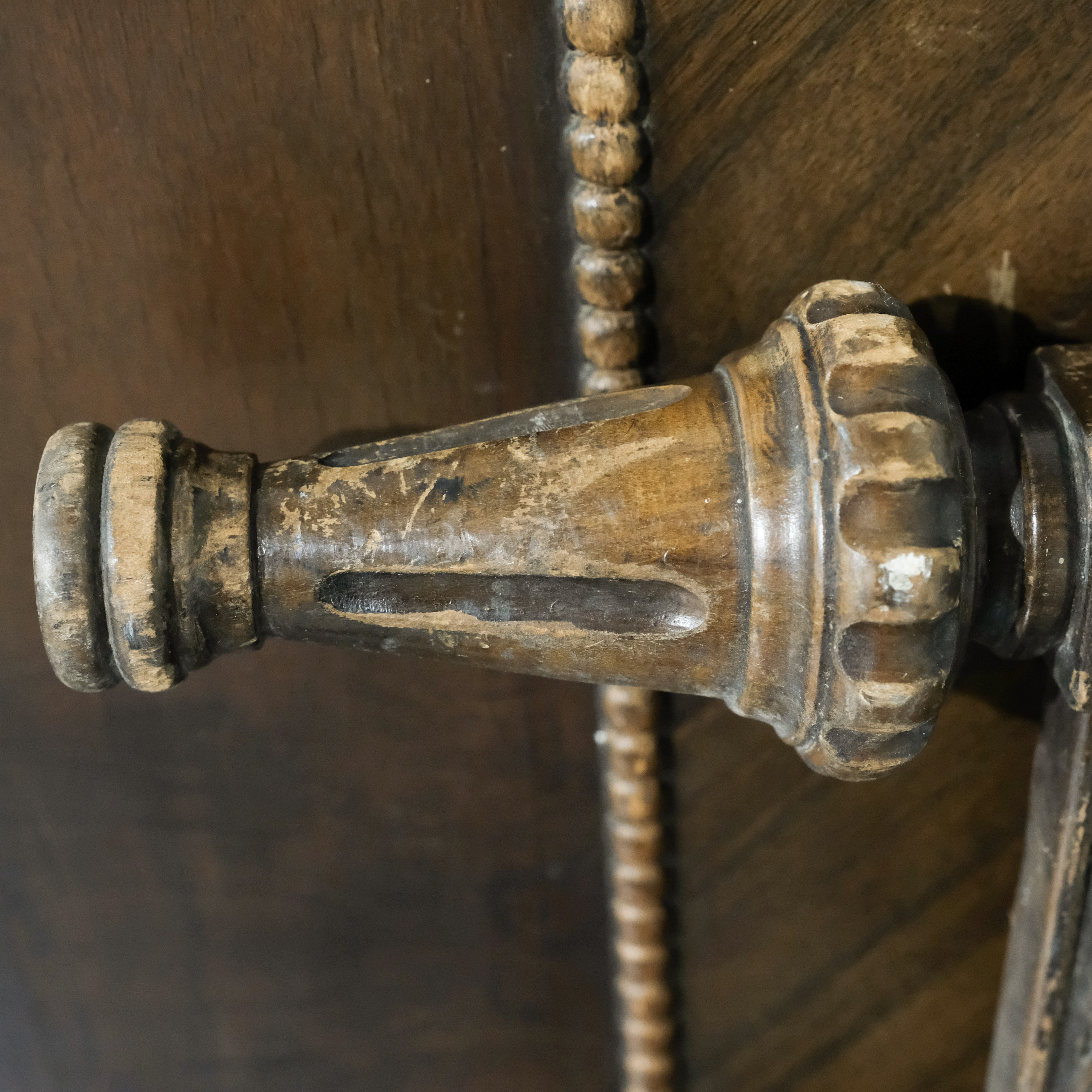 Circa 1930s Jacobean Style Twin Size Bed Frames