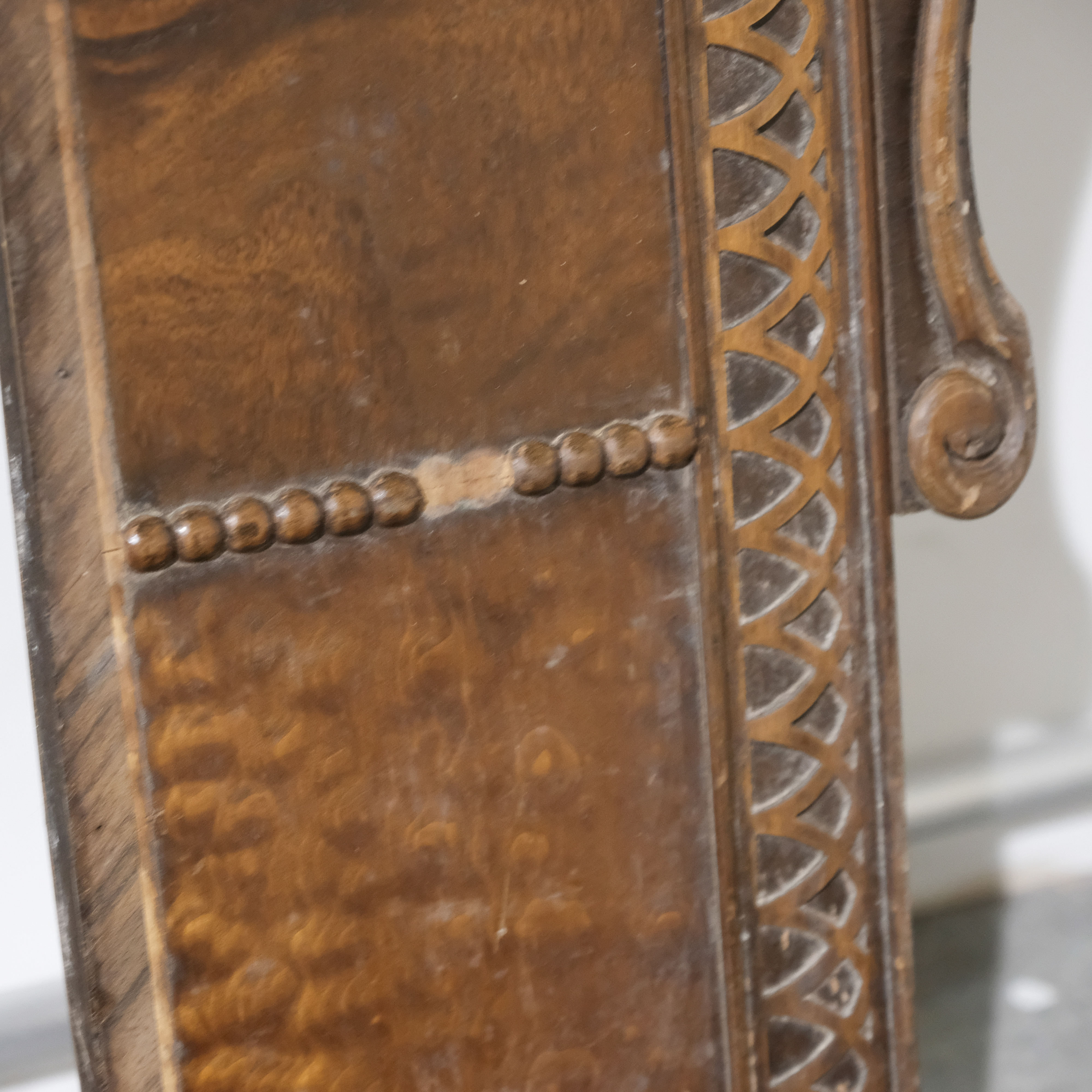 Circa 1930s Jacobean Style Twin Size Bed Frames