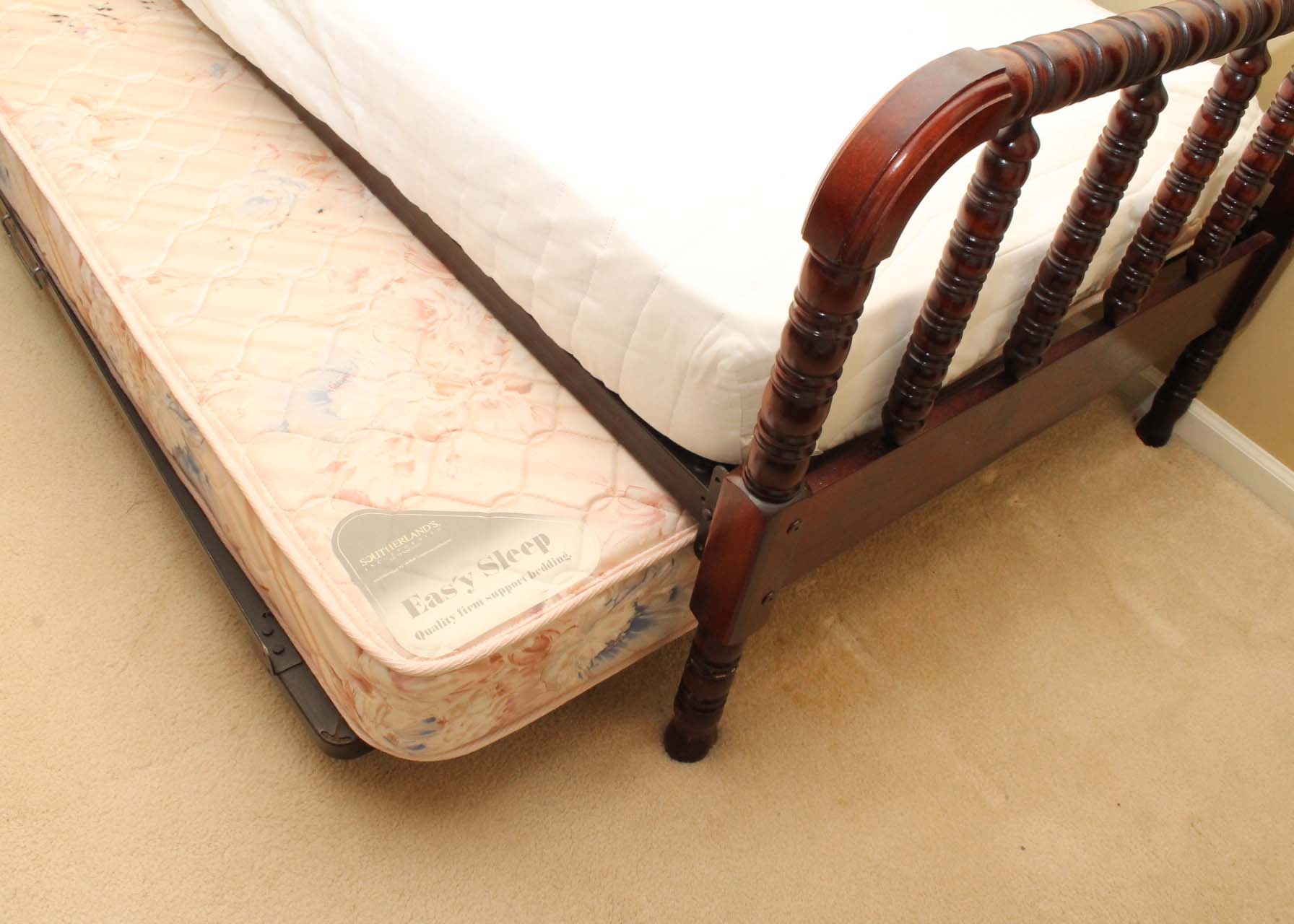 Jenny Lind-Style Cherry Trundle Bed