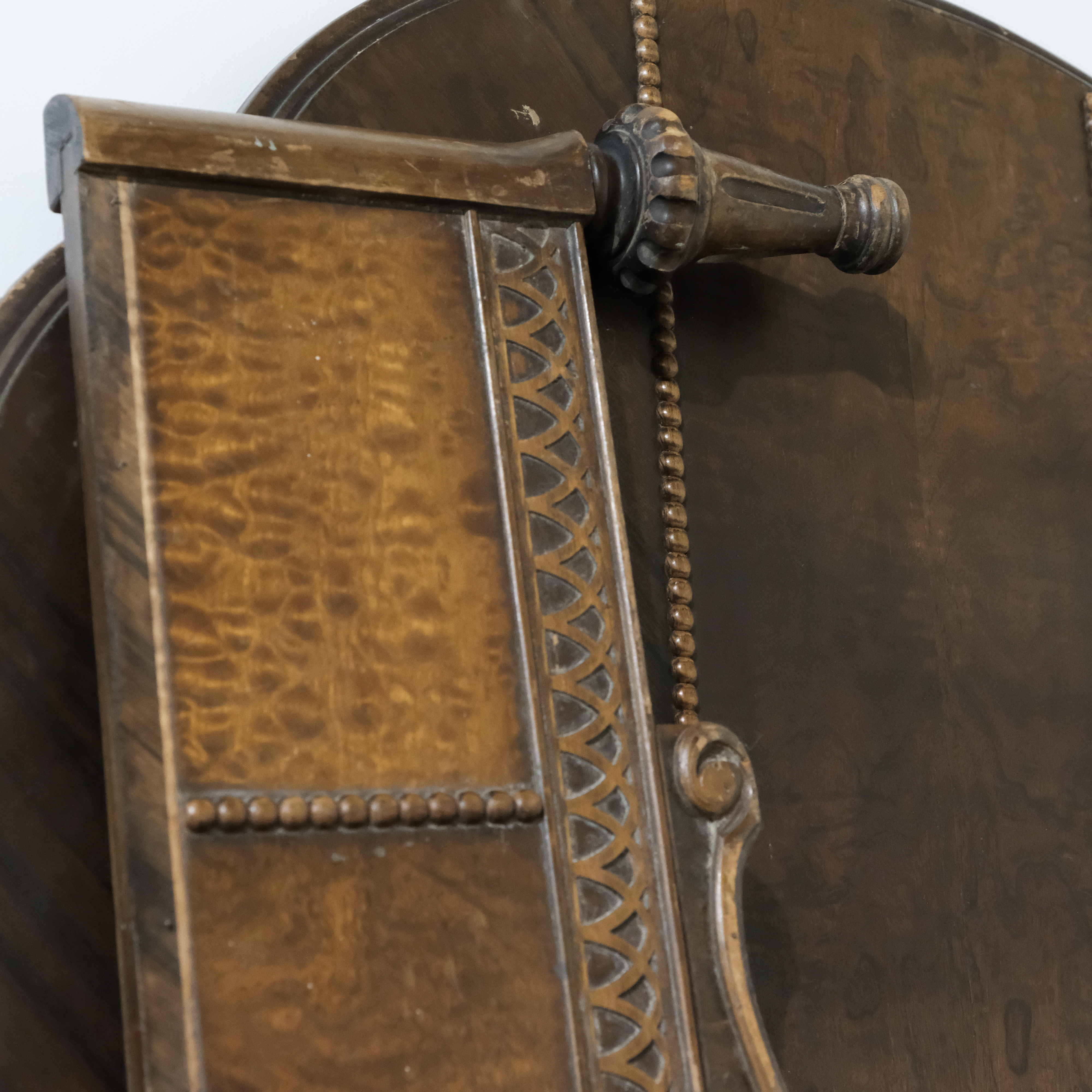 Circa 1930s Jacobean Style Twin Size Bed Frames