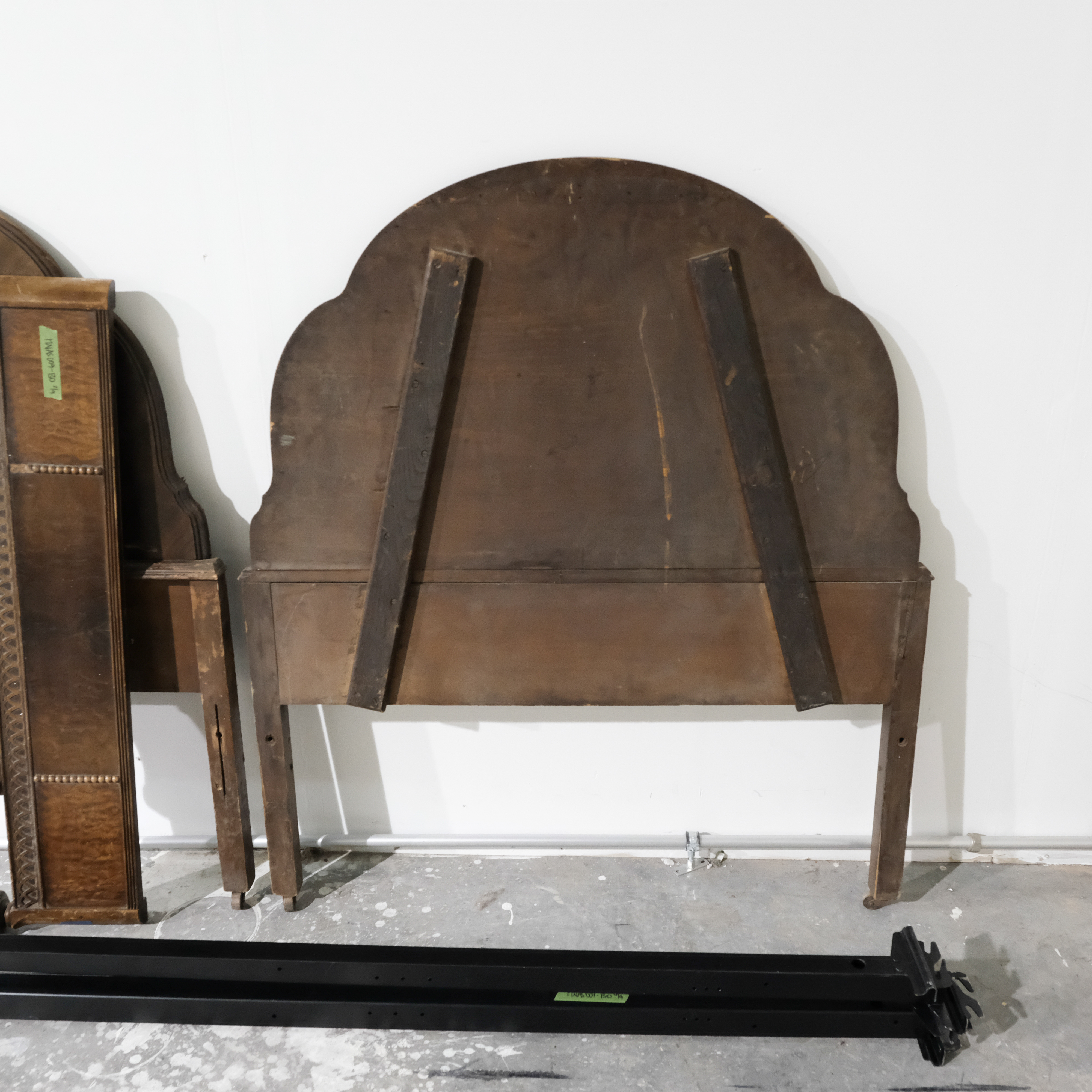 Circa 1930s Jacobean Style Twin Size Bed Frames