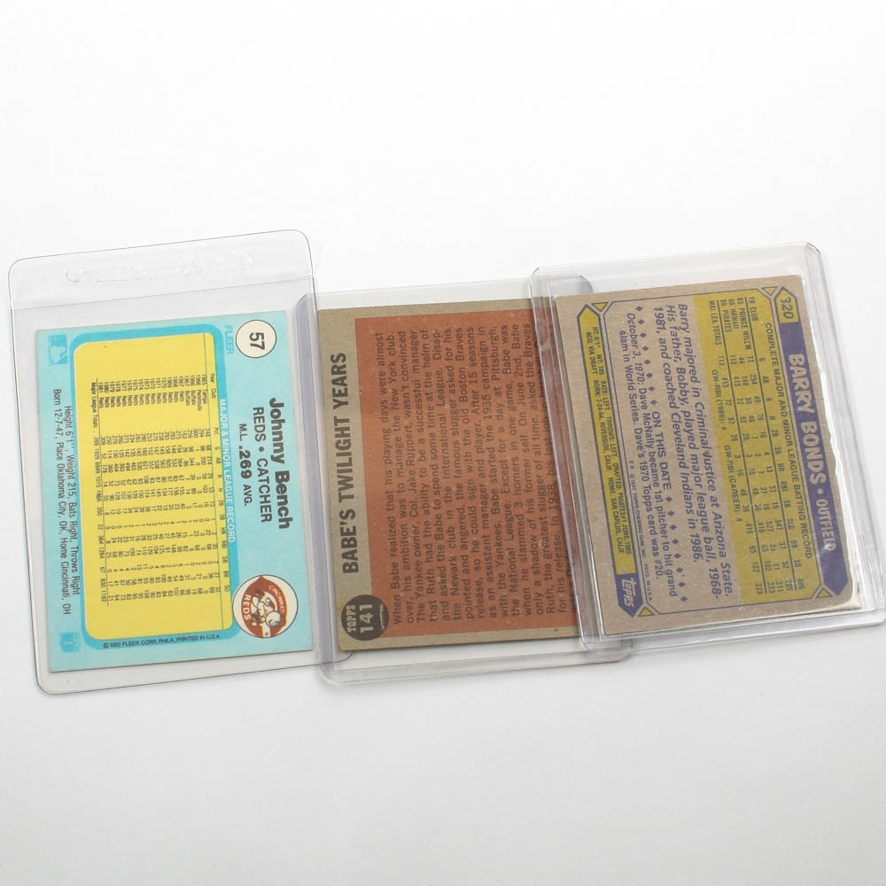 Vintage Baseball Trading Cards Collection
