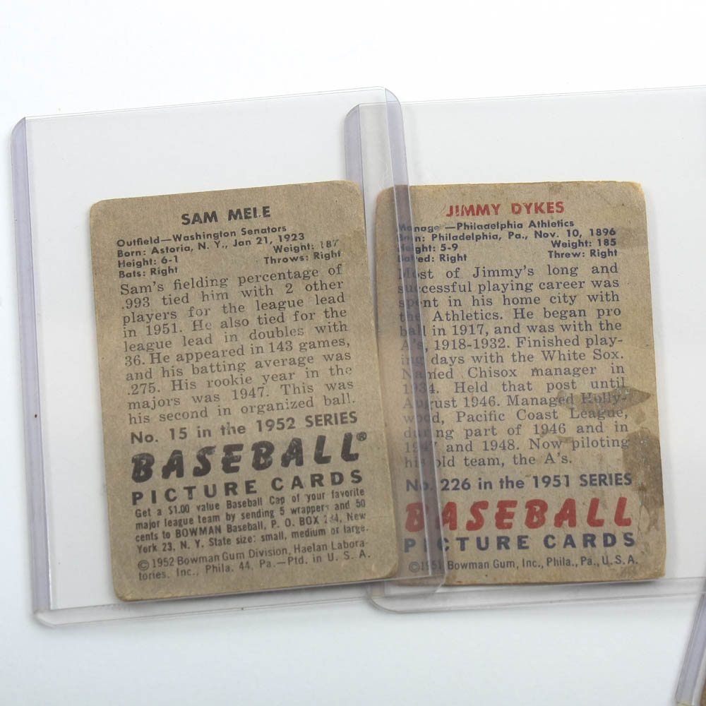 Vintage Baseball Trading Cards Collection