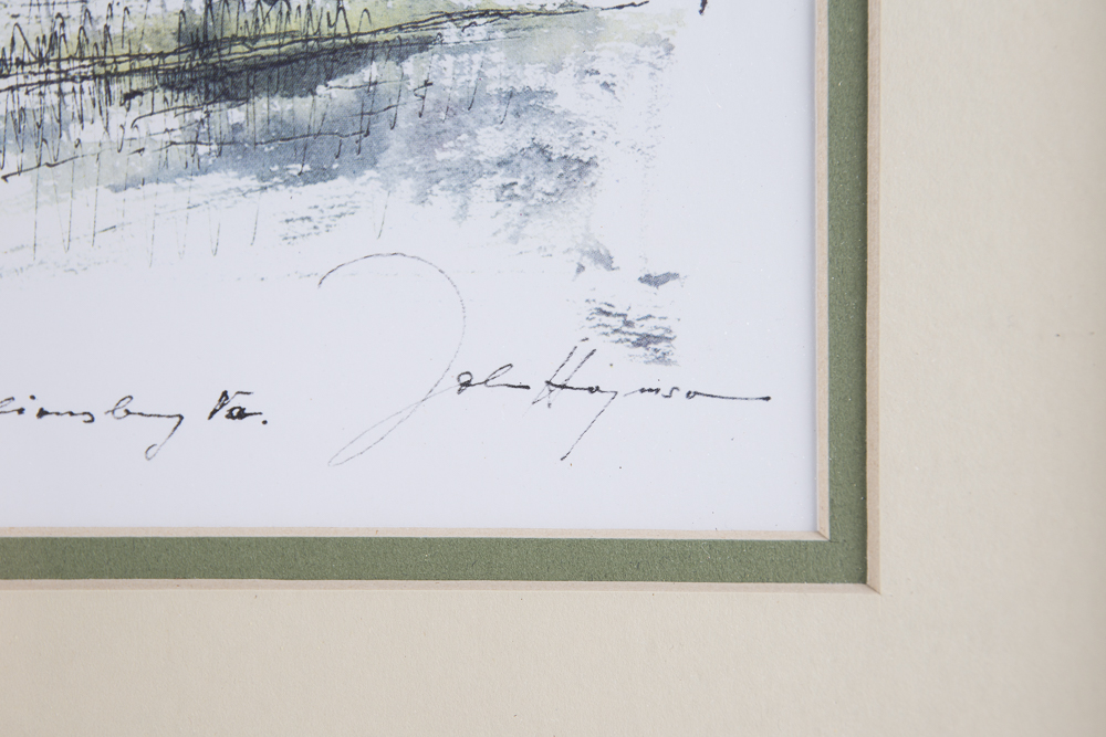 After John Haymson Offset Lithograph "The Capital, Williamsburg Va."