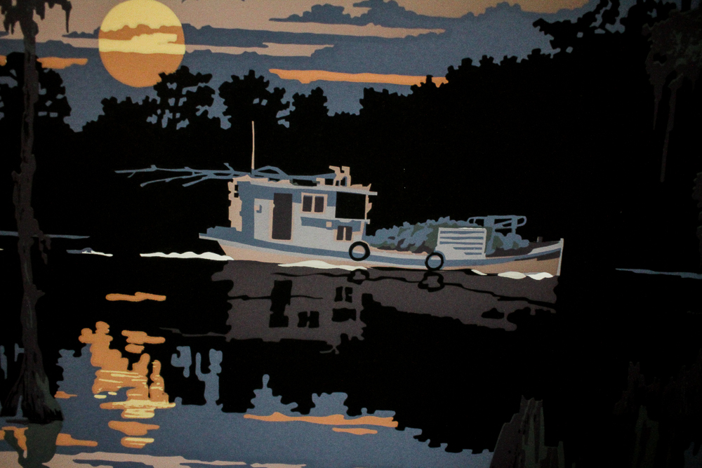 Limited Edition Signed "Cypress Swamp" Serigraph by Ron Picou