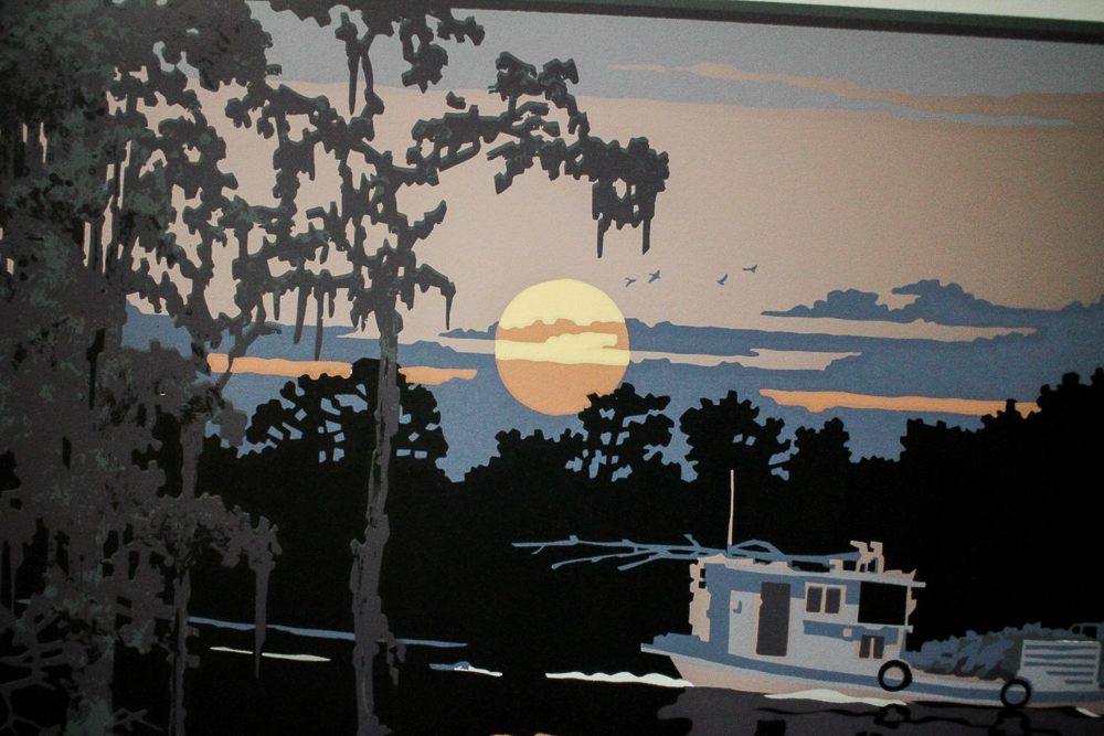 Limited Edition Signed "Cypress Swamp" Serigraph by Ron Picou