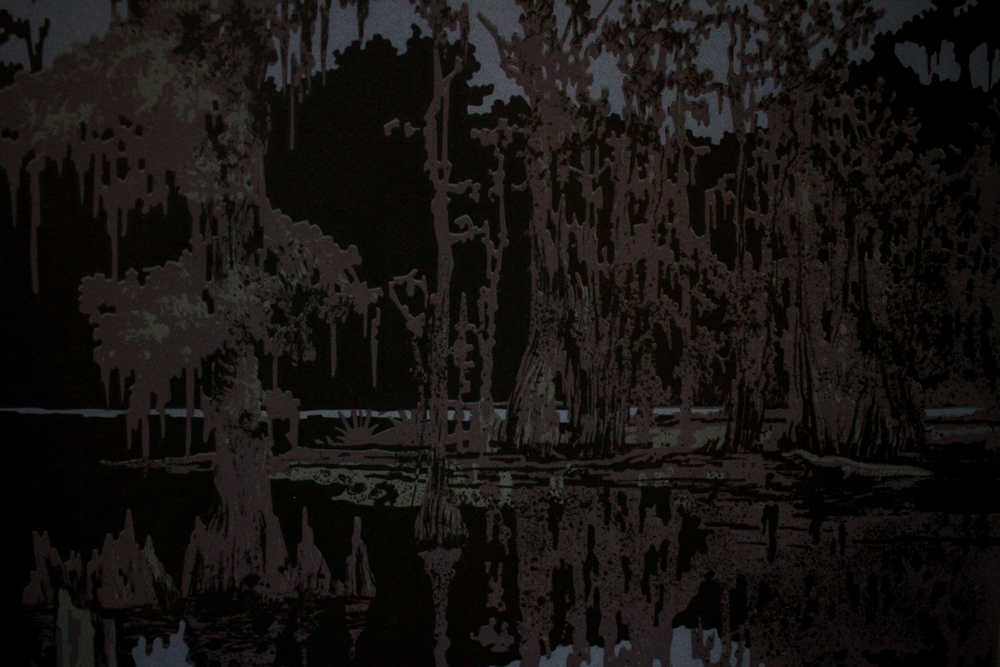Limited Edition Signed "Cypress Swamp" Serigraph by Ron Picou