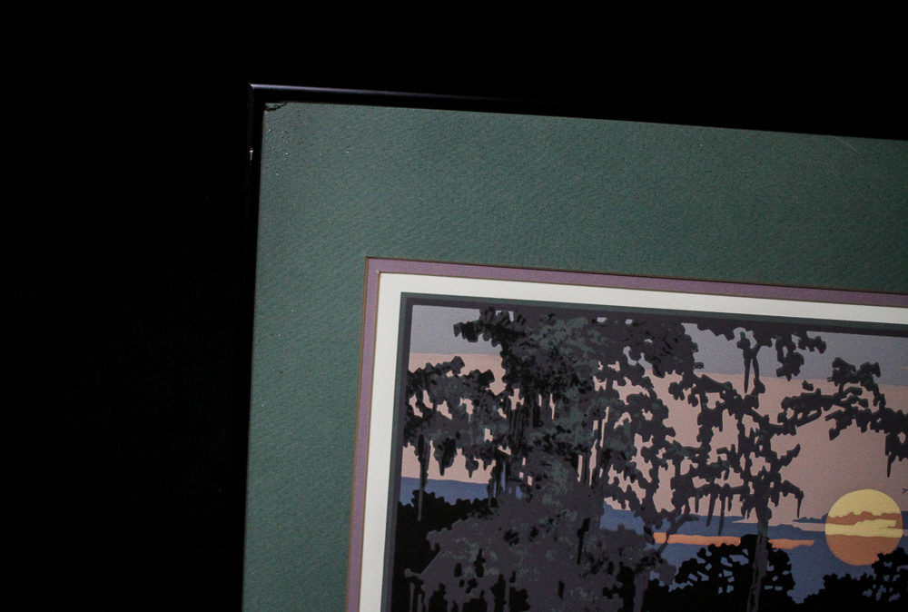 Limited Edition Signed "Cypress Swamp" Serigraph by Ron Picou