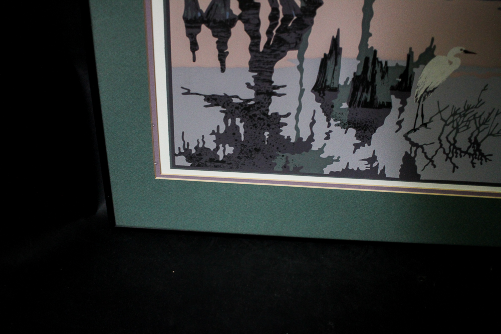 Limited Edition Signed "Cypress Swamp" Serigraph by Ron Picou
