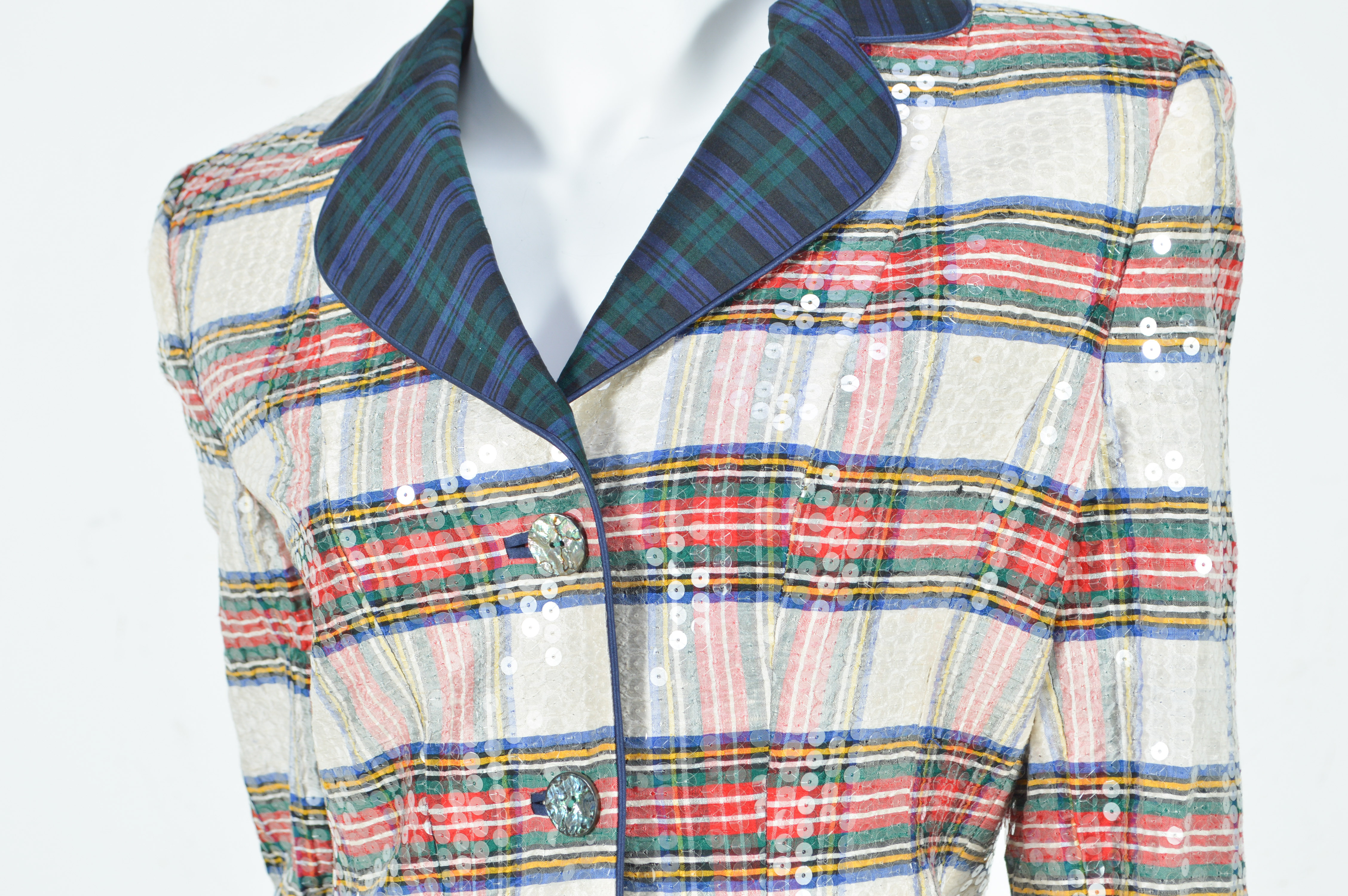 Pam McMahon Couture Two Piece Duponi Silk Evening Pants Suit