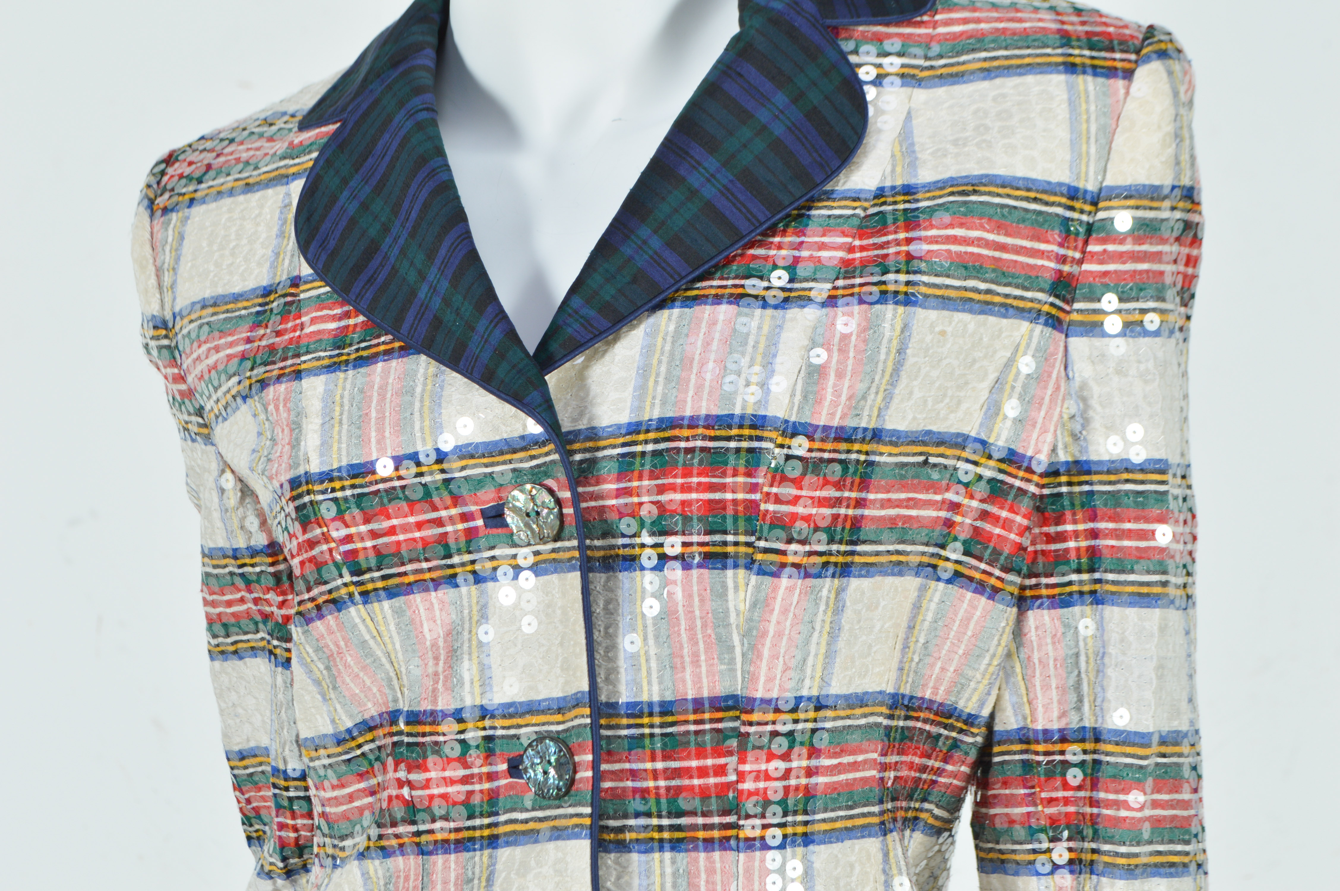 Pam McMahon Couture Two Piece Duponi Silk Evening Pants Suit