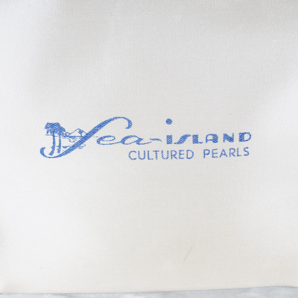 Sea-Island Cultured Pearl Necklace with Gold Clasp