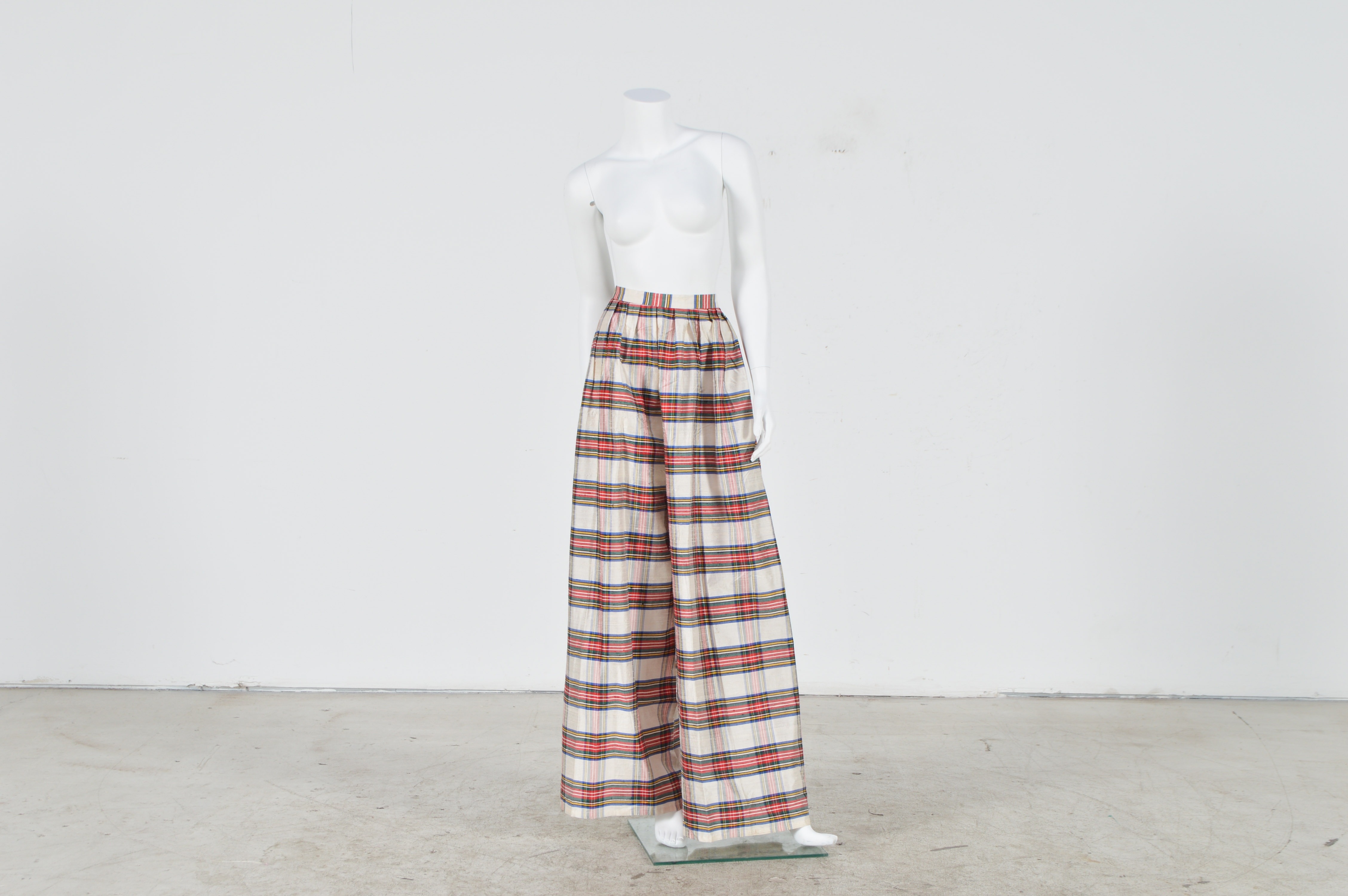 Pam McMahon Couture Two Piece Duponi Silk Evening Pants Suit