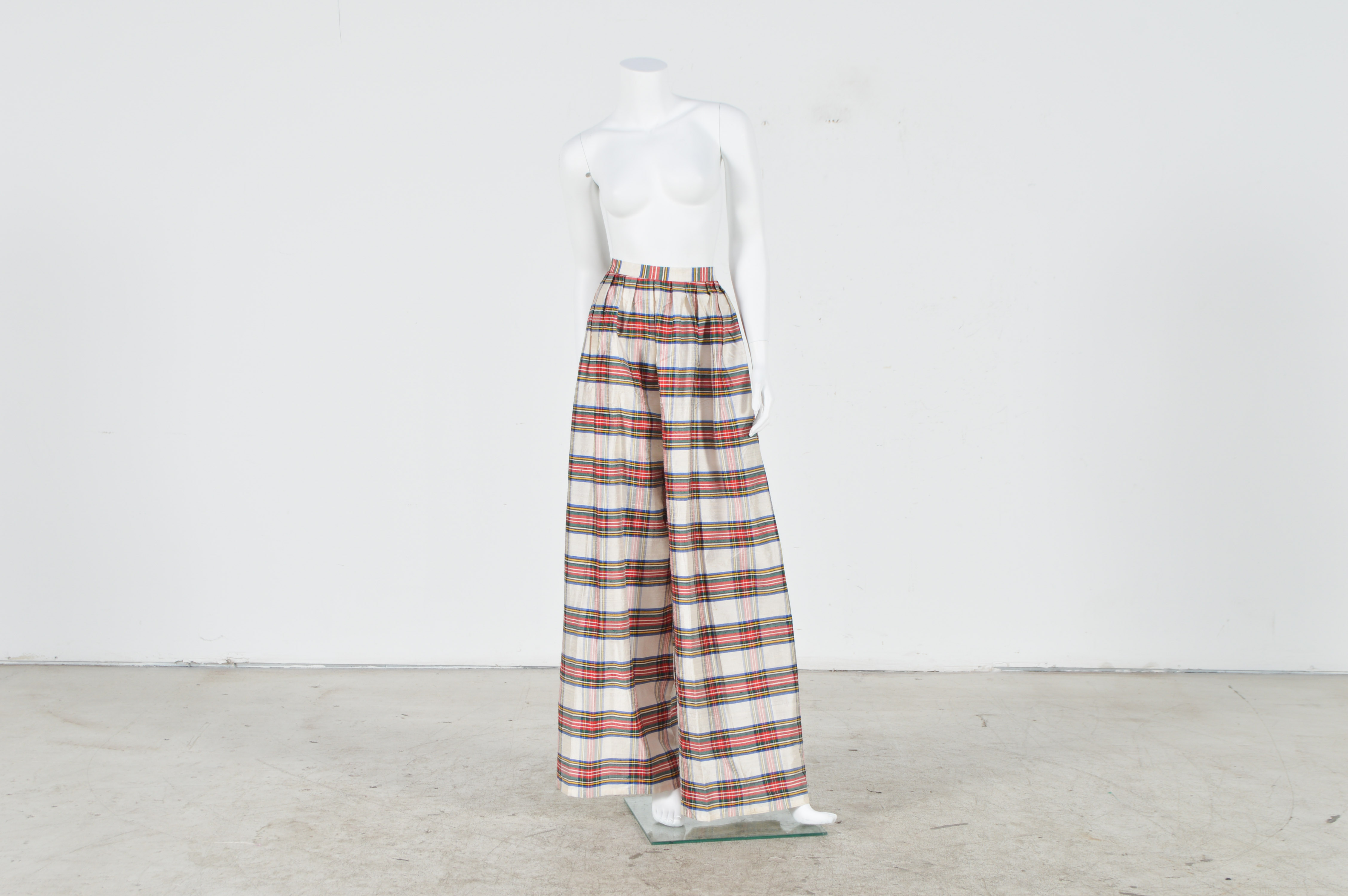 Pam McMahon Couture Two Piece Duponi Silk Evening Pants Suit