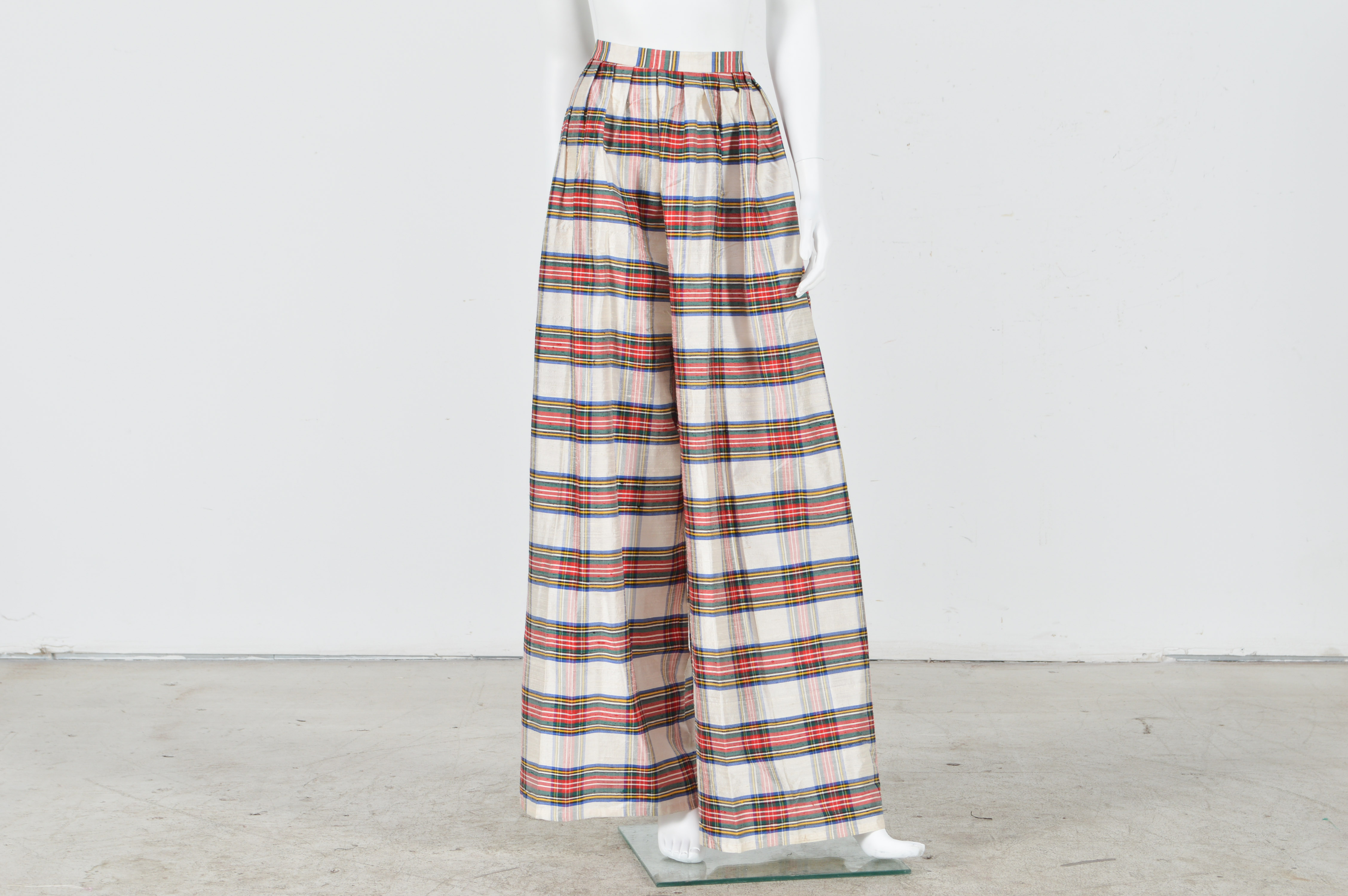 Pam McMahon Couture Two Piece Duponi Silk Evening Pants Suit