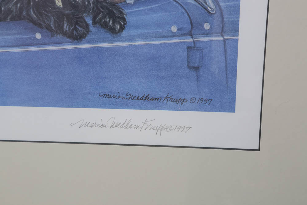 Marian Krupp Limited Edition Offset Lithograph "Hold on Fala"