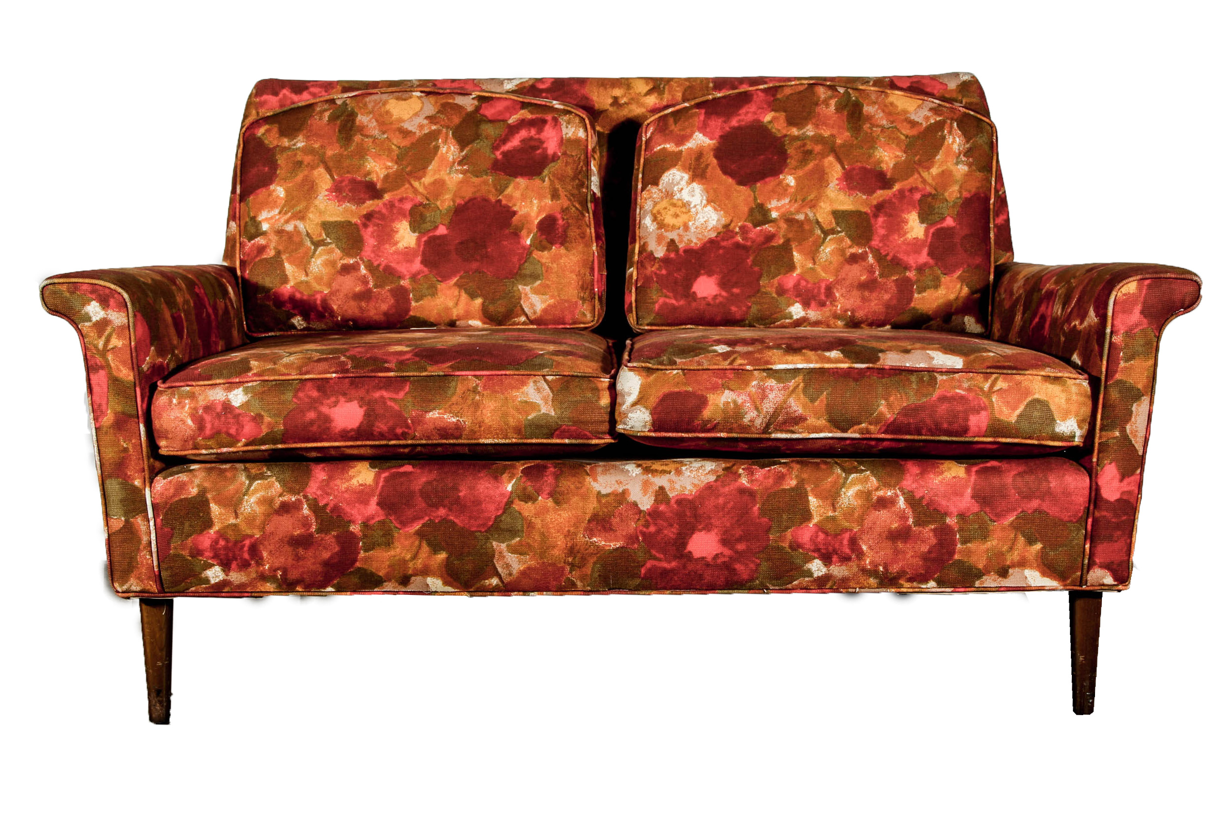 Mid Century Modern Upholstered Loveseat