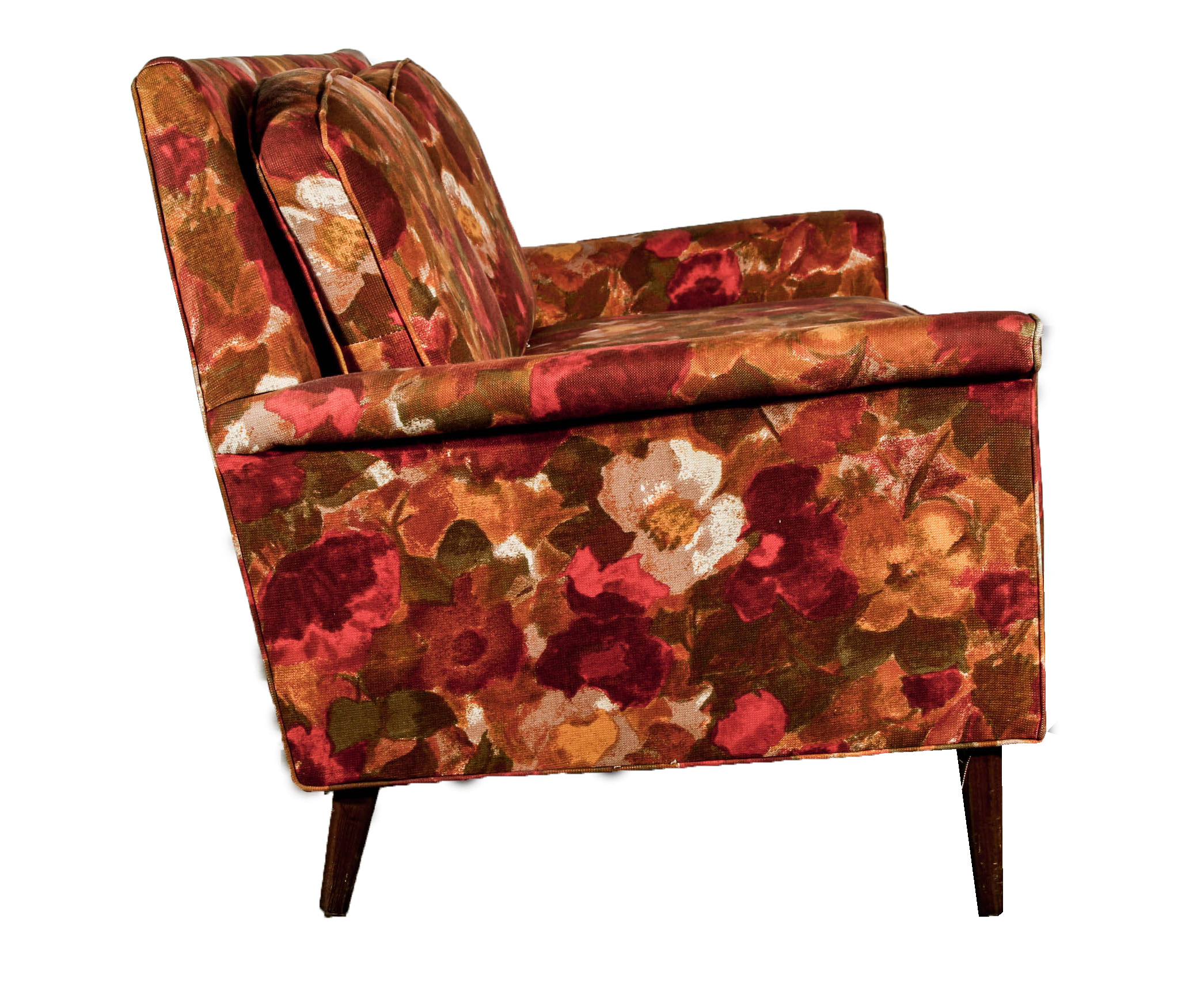 Mid Century Modern Upholstered Loveseat