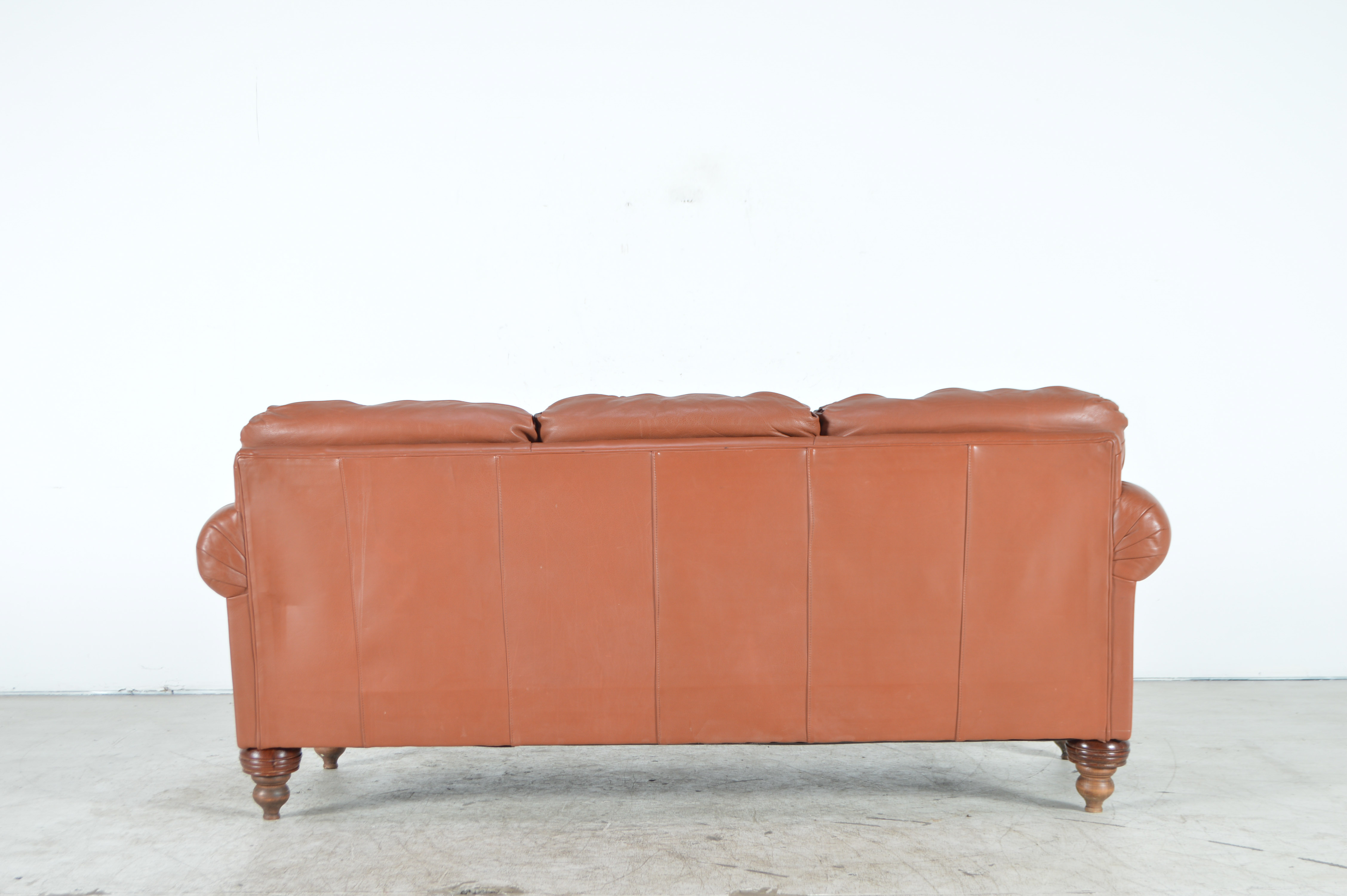 Saddle Tan Leather Sofa