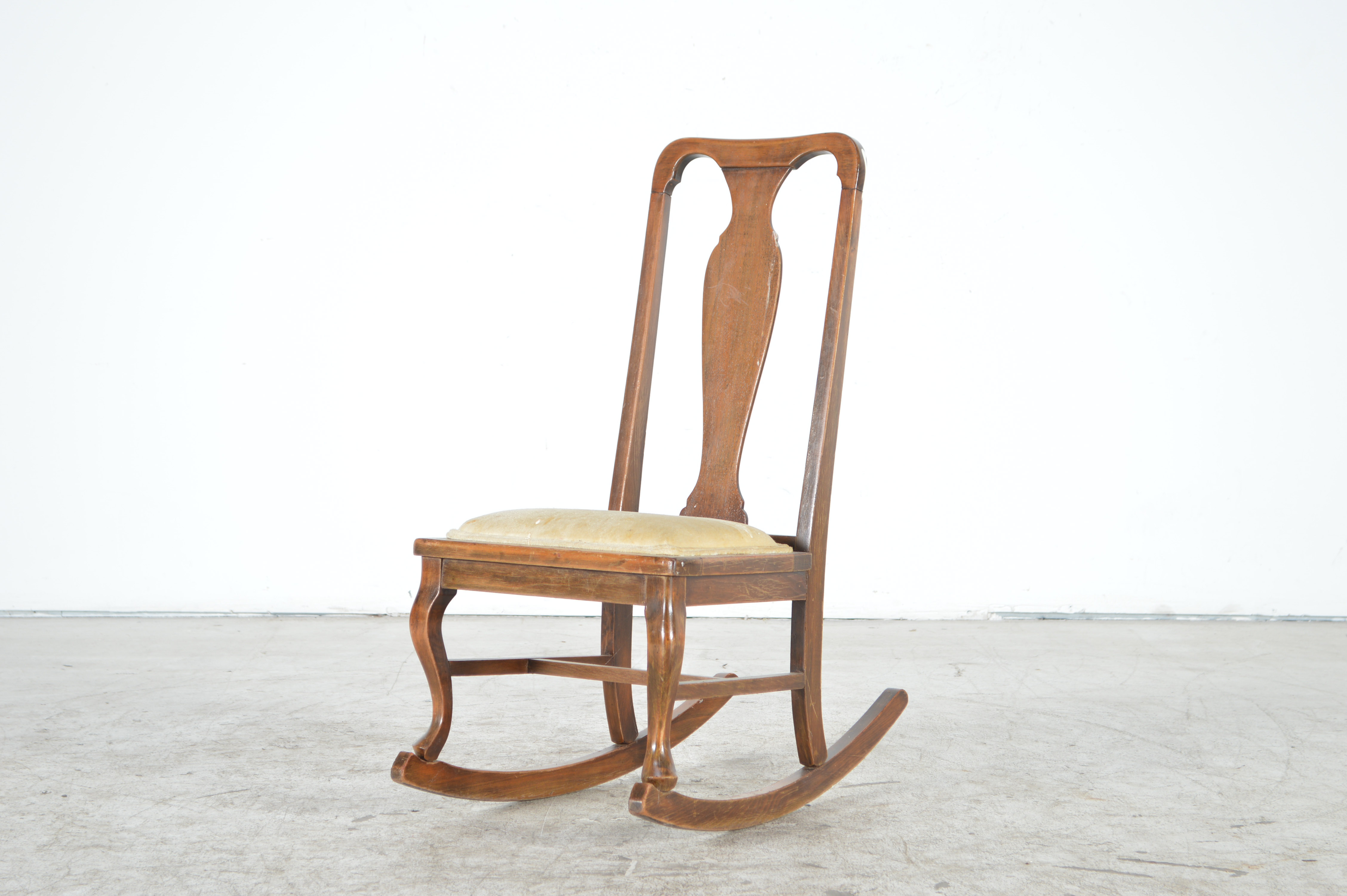 Vintage Queen Anne Style Rocking Chair