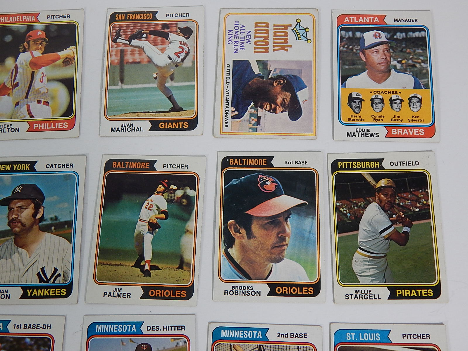 1974 TOPPS Baseball Card Partial Set