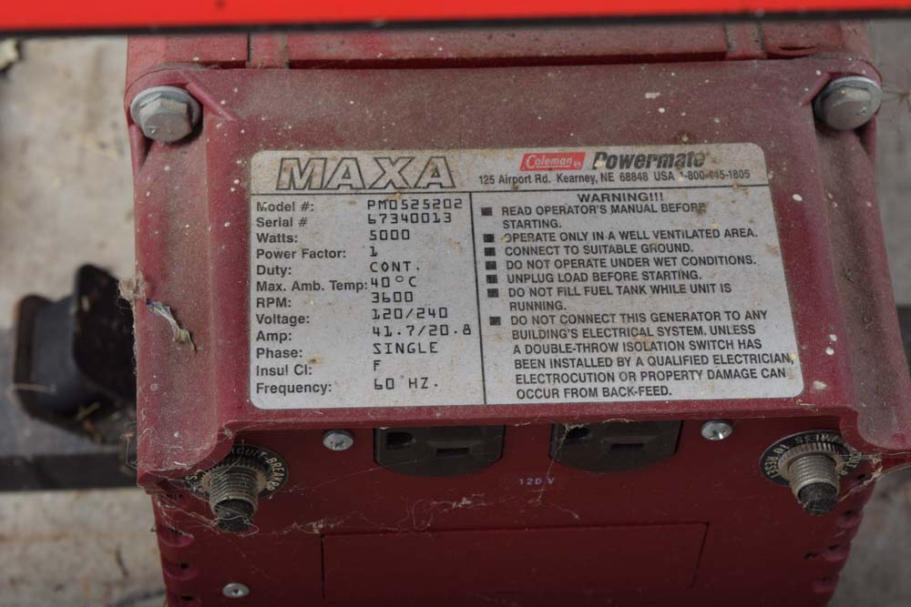Coleman Powermate Maxa 5000 ER Generator