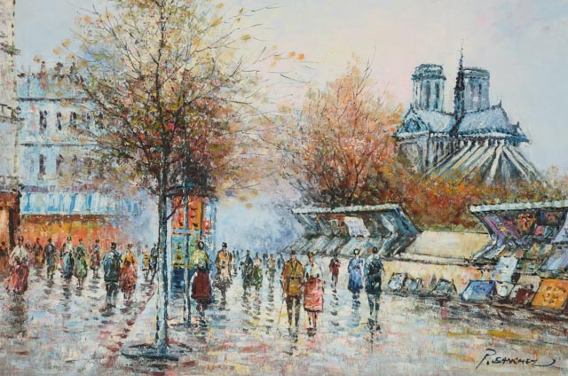 P. Sanchez Original Oil Painting on Canvas