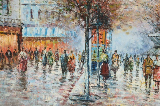 P. Sanchez Original Oil Painting on Canvas