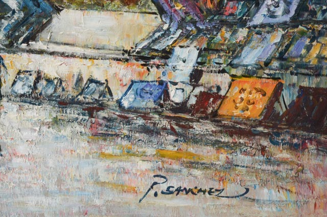 P. Sanchez Original Oil Painting on Canvas